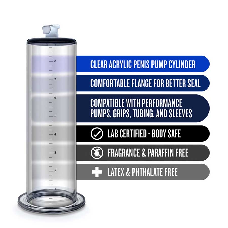 Penis Pump Cylinder 2.25 Inch X 9 Inch Clear、mySite、bottomscart