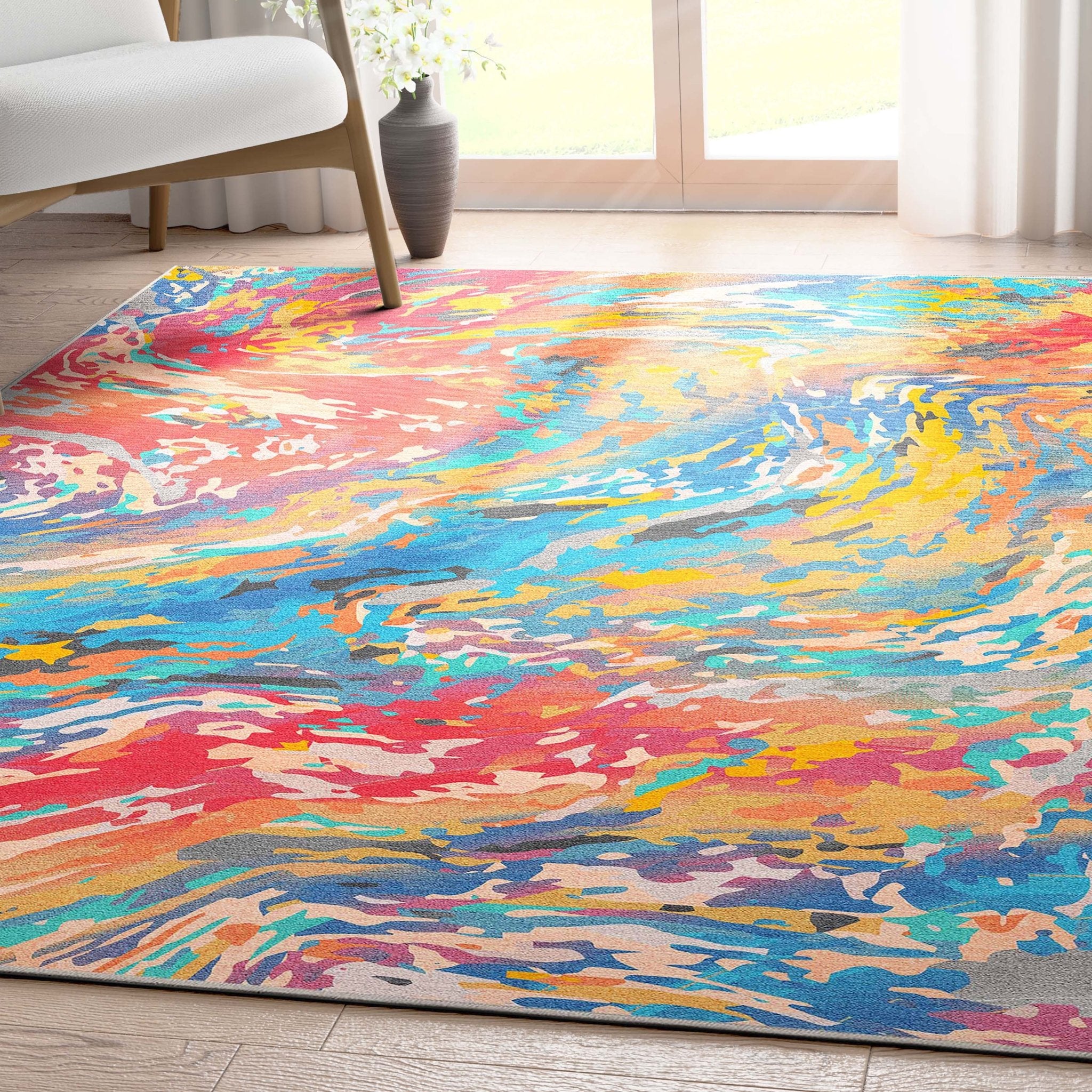 Dunes Abstract Marble Flatweave Rug、mySite、gigharbornorthrealestate