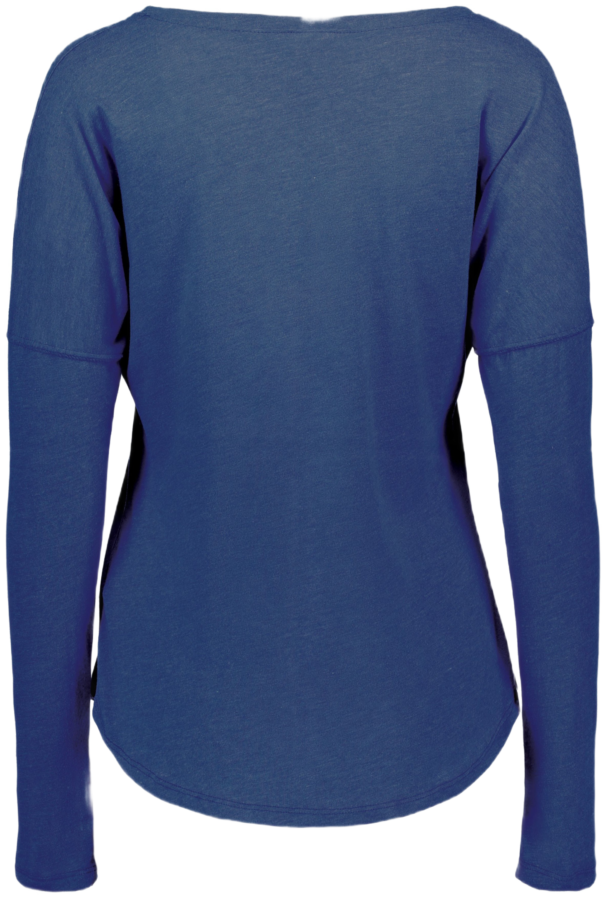 Augusta Women's Long Sleeve Tri-Blend Tee - Navy Heather、mySite、noshort