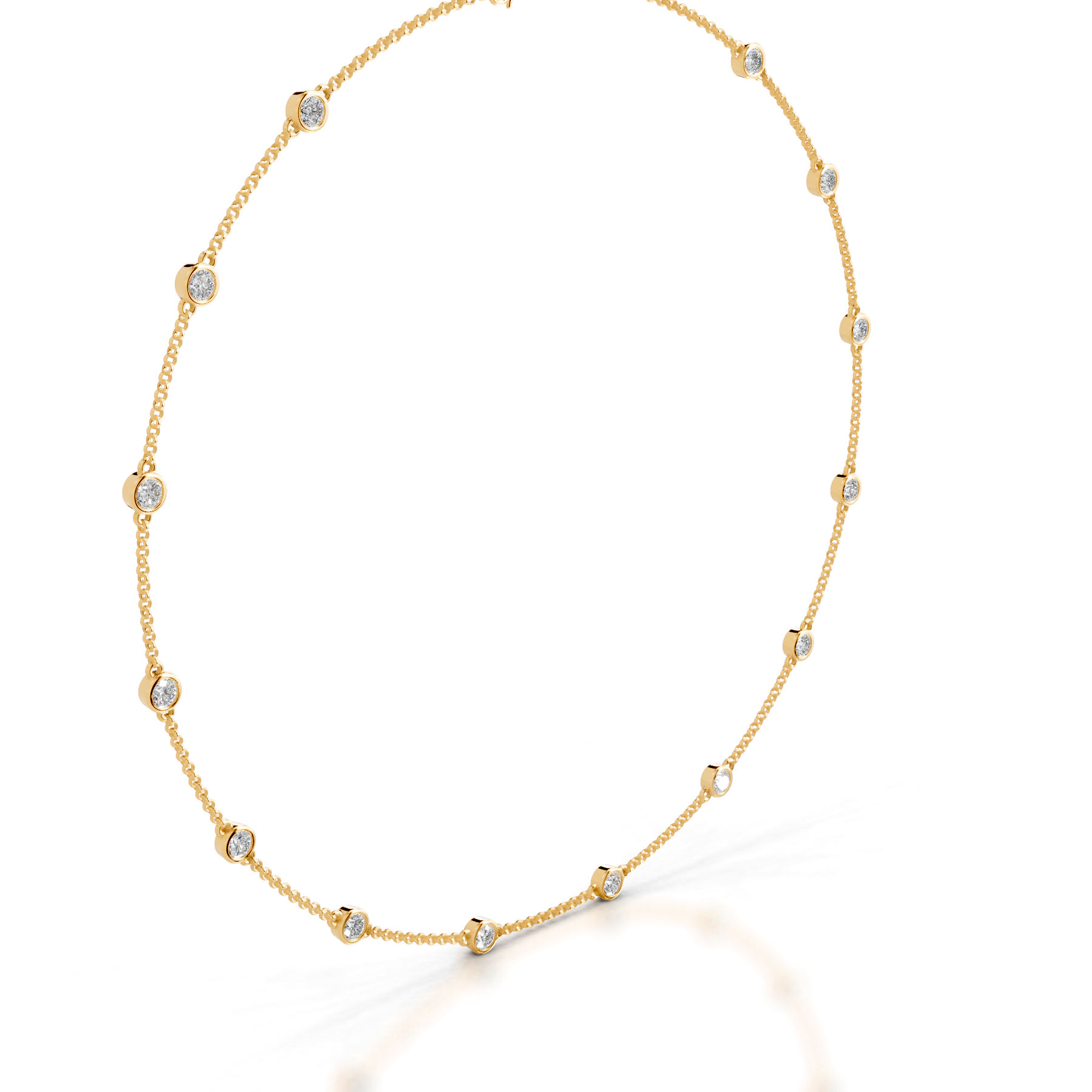 Tamira Lab Grown Diamond Collier (3 Carat) -18K Yellow Gold、mySite、hinf8tx79