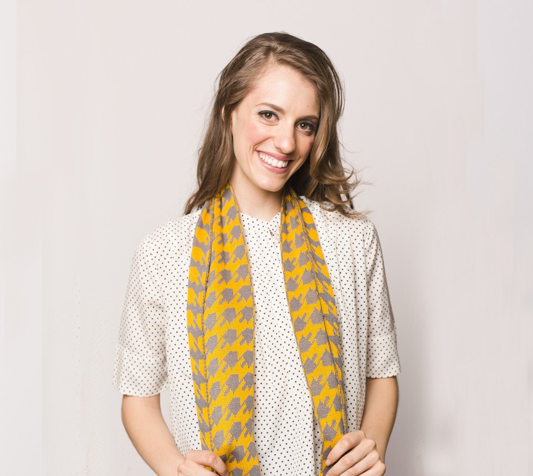 Dreideltooth Scarf in Mustard & Gray、mySite、topwebapps