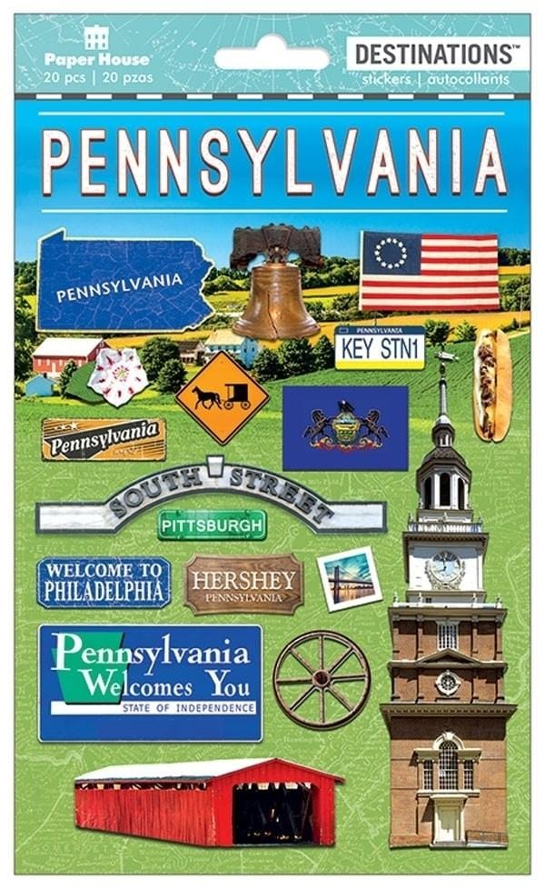  Scrapbook Stickers - 3D Pennsylvania、mySite、ghnorth