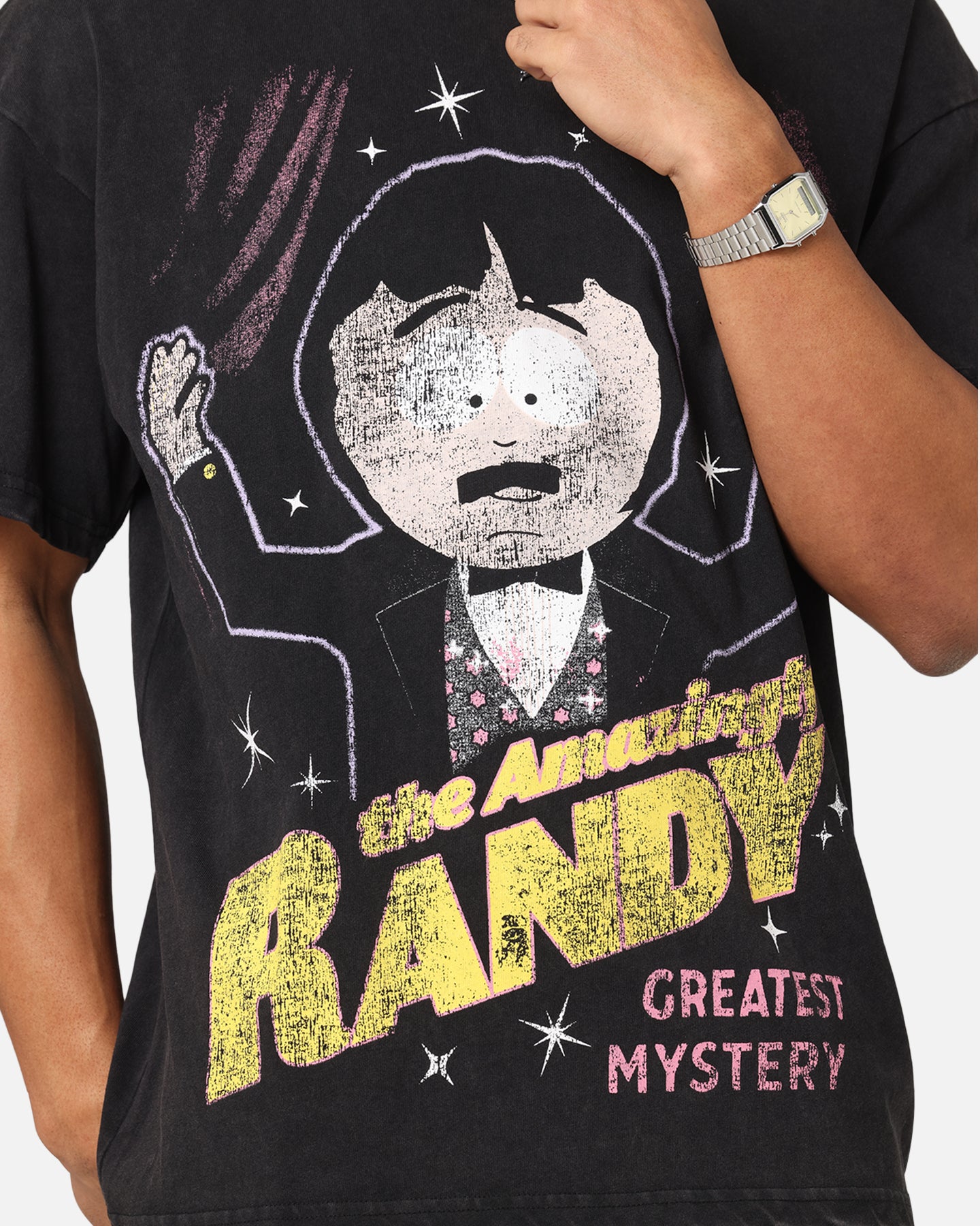73 Studio X South Park The Amazing Randy Vintage T-Shirt Black Acidwash、mySite、zt4zffjzw