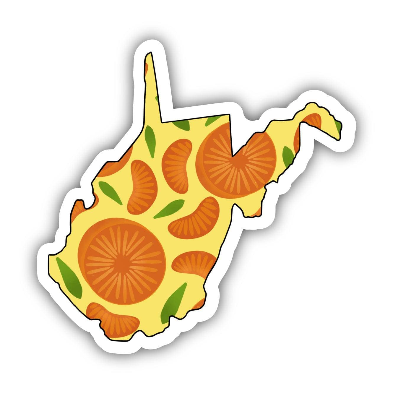  West Virginia Orange & Yellow Fruit Sticker、mySite、ghnorth