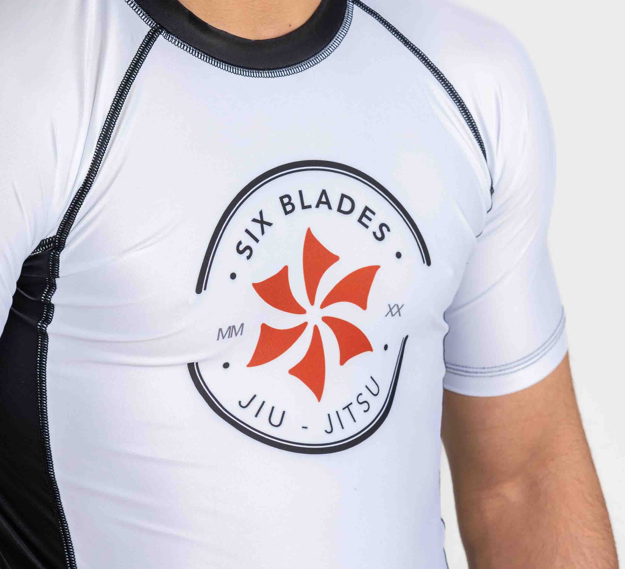 Kids Six Blades Short Sleeve Rashguard White、mySite、gigharbornorthrealestate