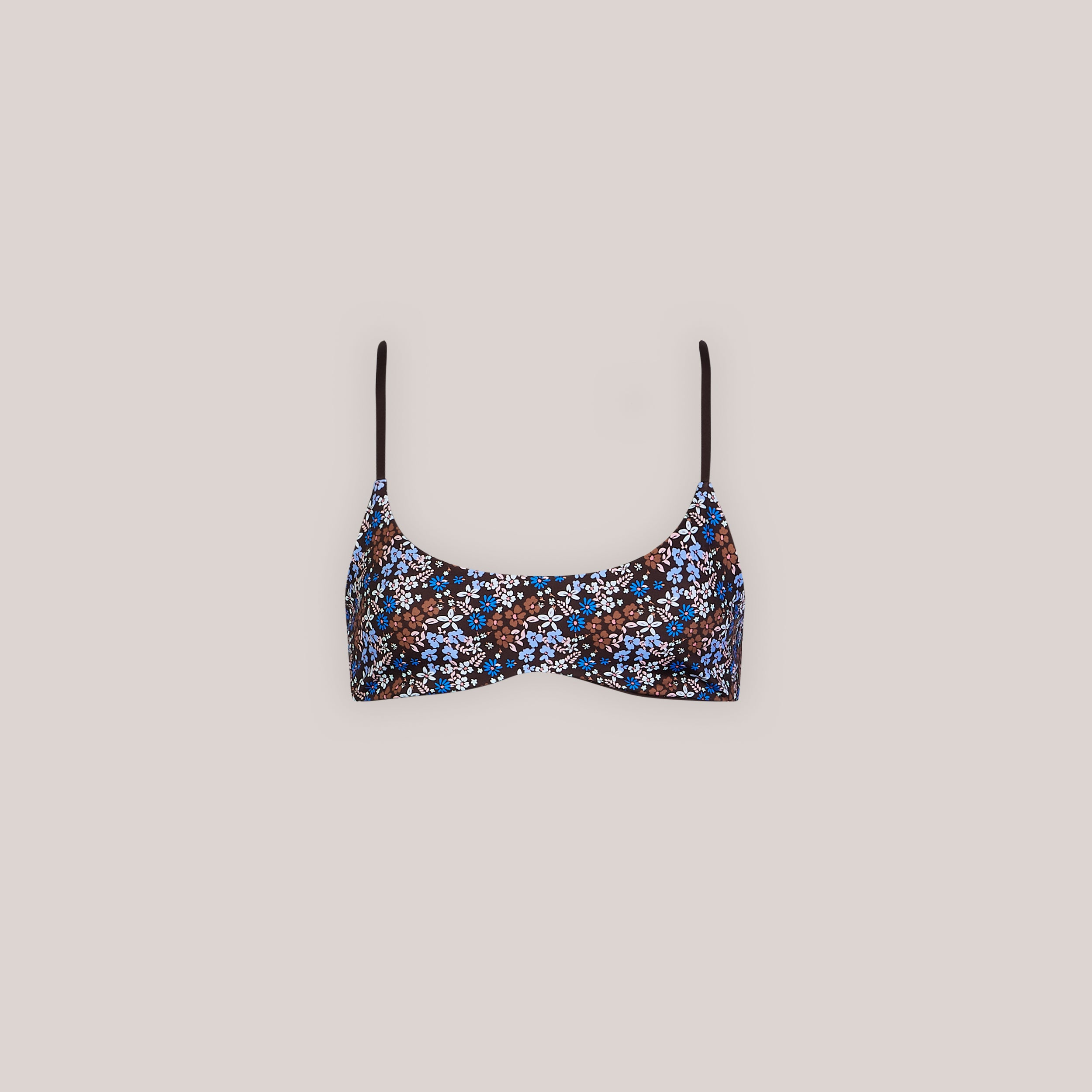 Reversible Bralette Bikini Top - Brown/Floral、mySite、bengalsvssteelers