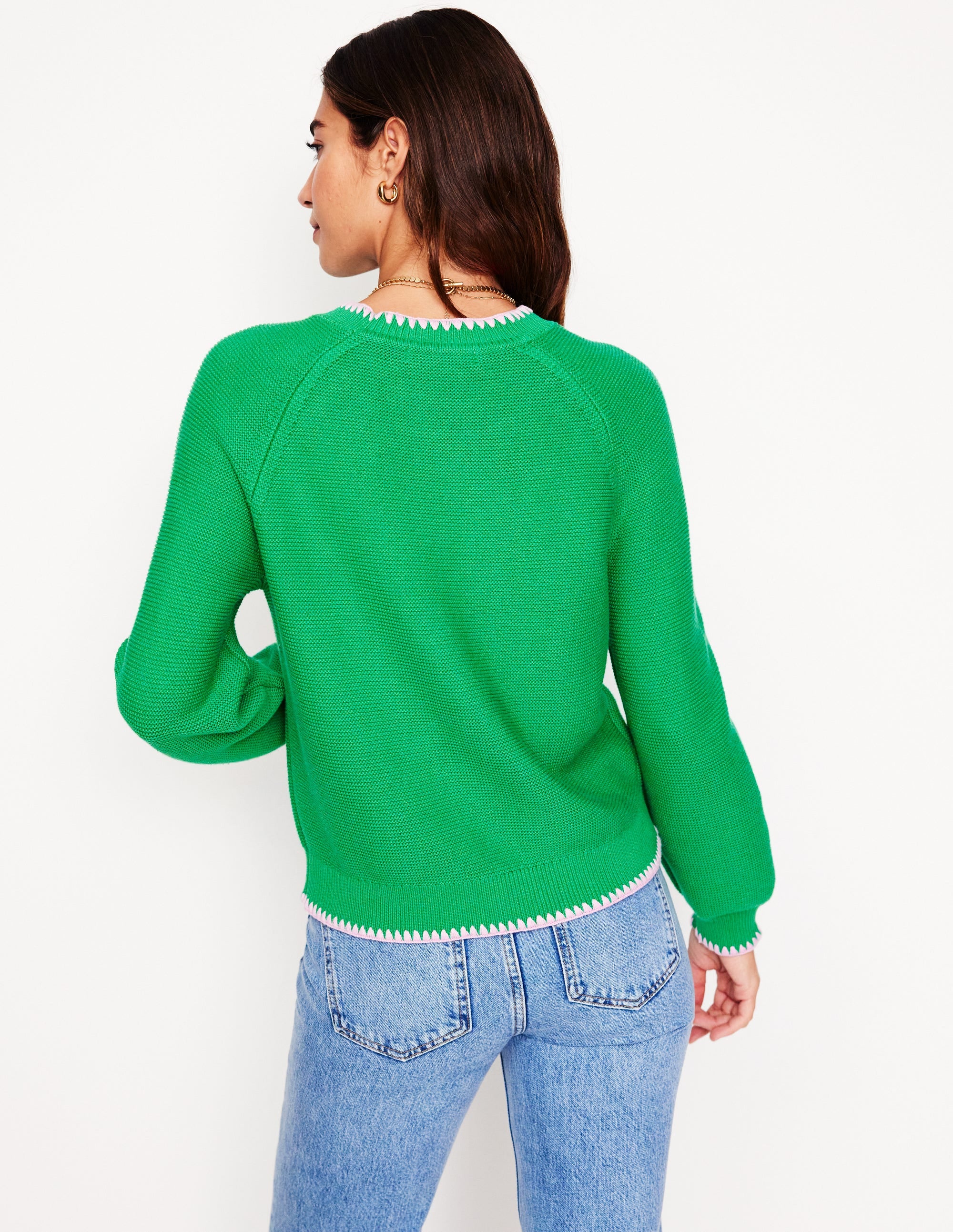  Lena Stitch Detail Sweater-Rich Emerald、mySite、ashleygrahame