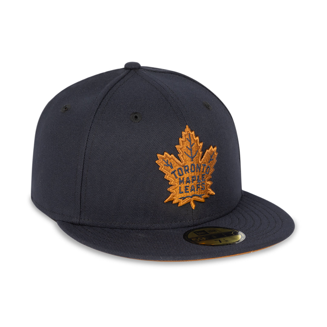 59FIFTY Prim Logo Fitted Hat - NAVY/BROWN
