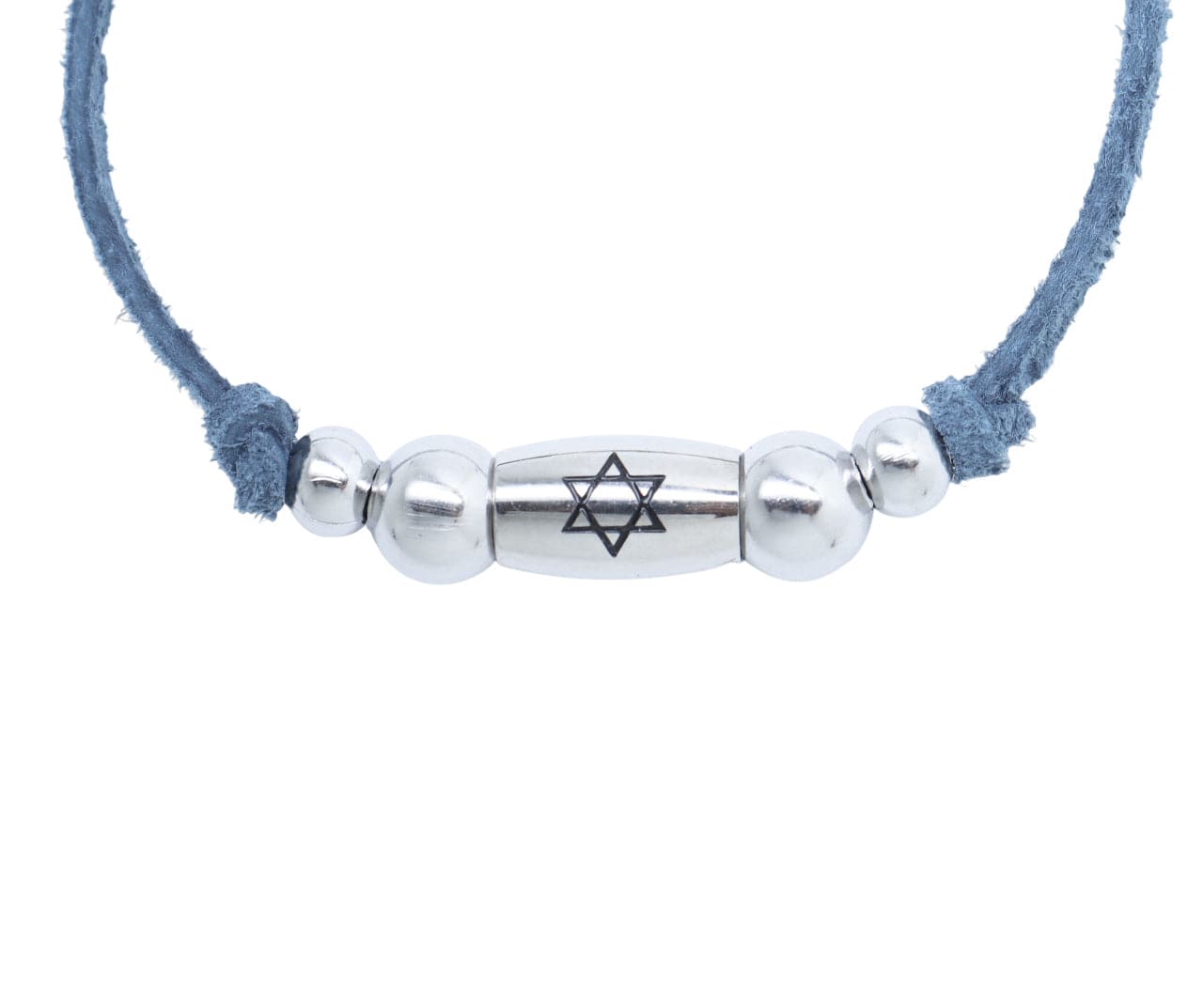 Boho Steel Sleek Star of David Bracelet - Slate Blue、mySite、topwebapps