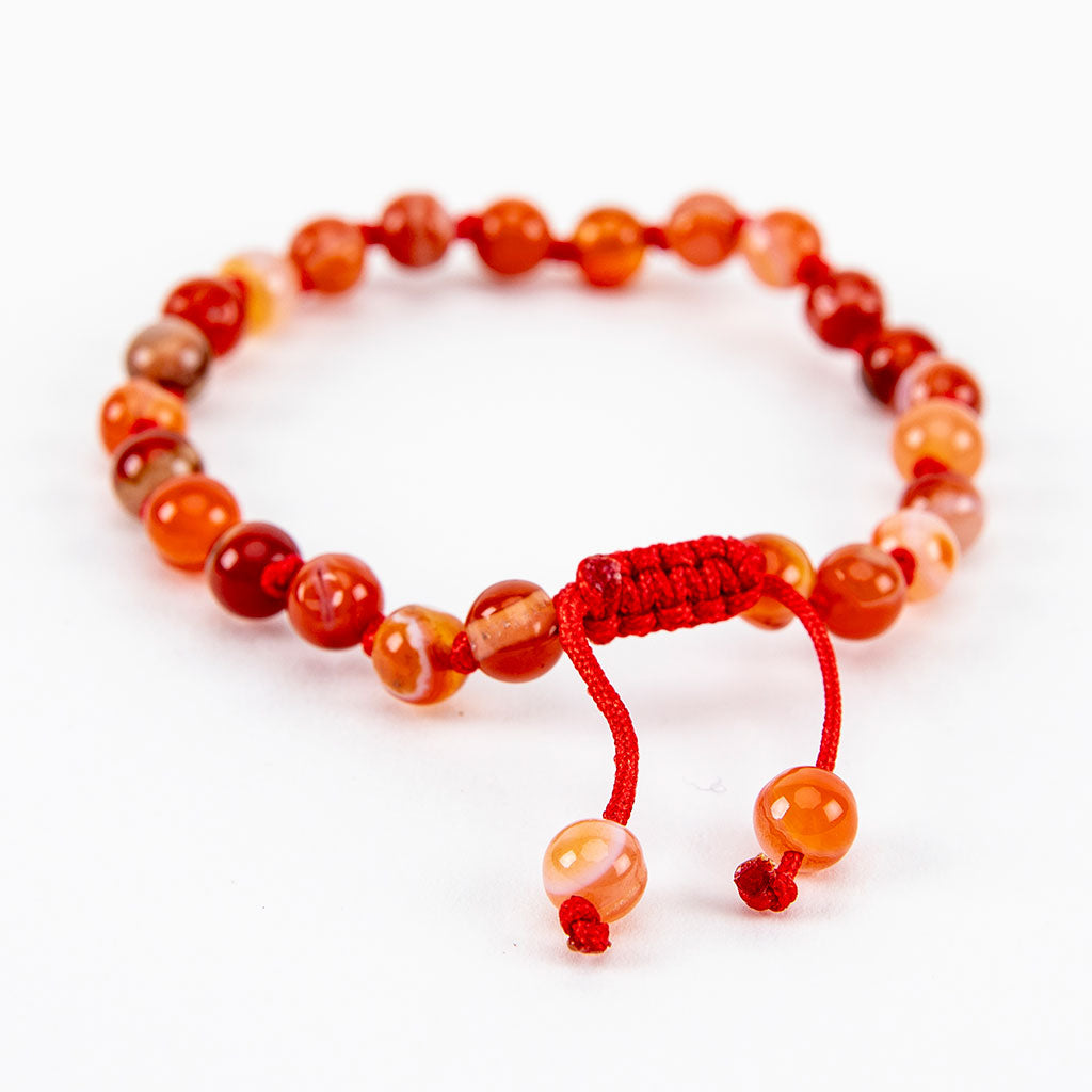 Adjustable Beaded Fire Agate Bracelet、mySite、topwebapps
