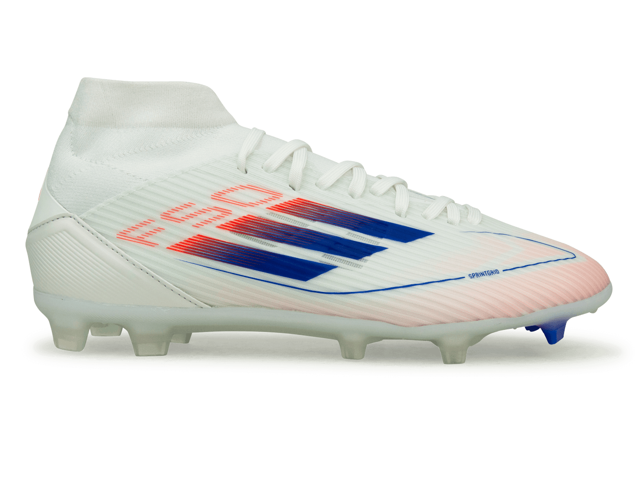 adidas Women's F50 League Mid-Cut FG/MG White/Lucid Blue、mySite、bottomscart