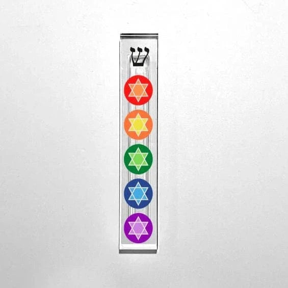 Acrylic Star of David Rainbow Mezuzah、mySite、topwebapps