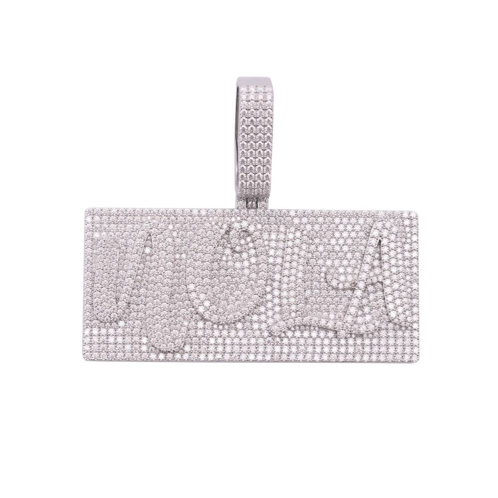 Customized Moissanite Rectangle Pendant、mySite、hinf8tx79