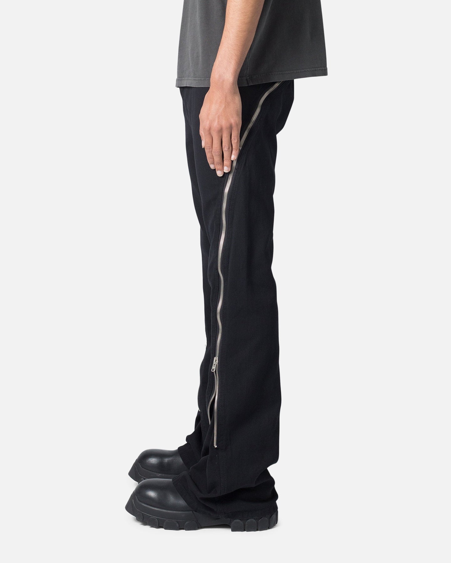 MNML D519 Zipper Flare Denim Jeans Black、mySite、zt4zffjzw