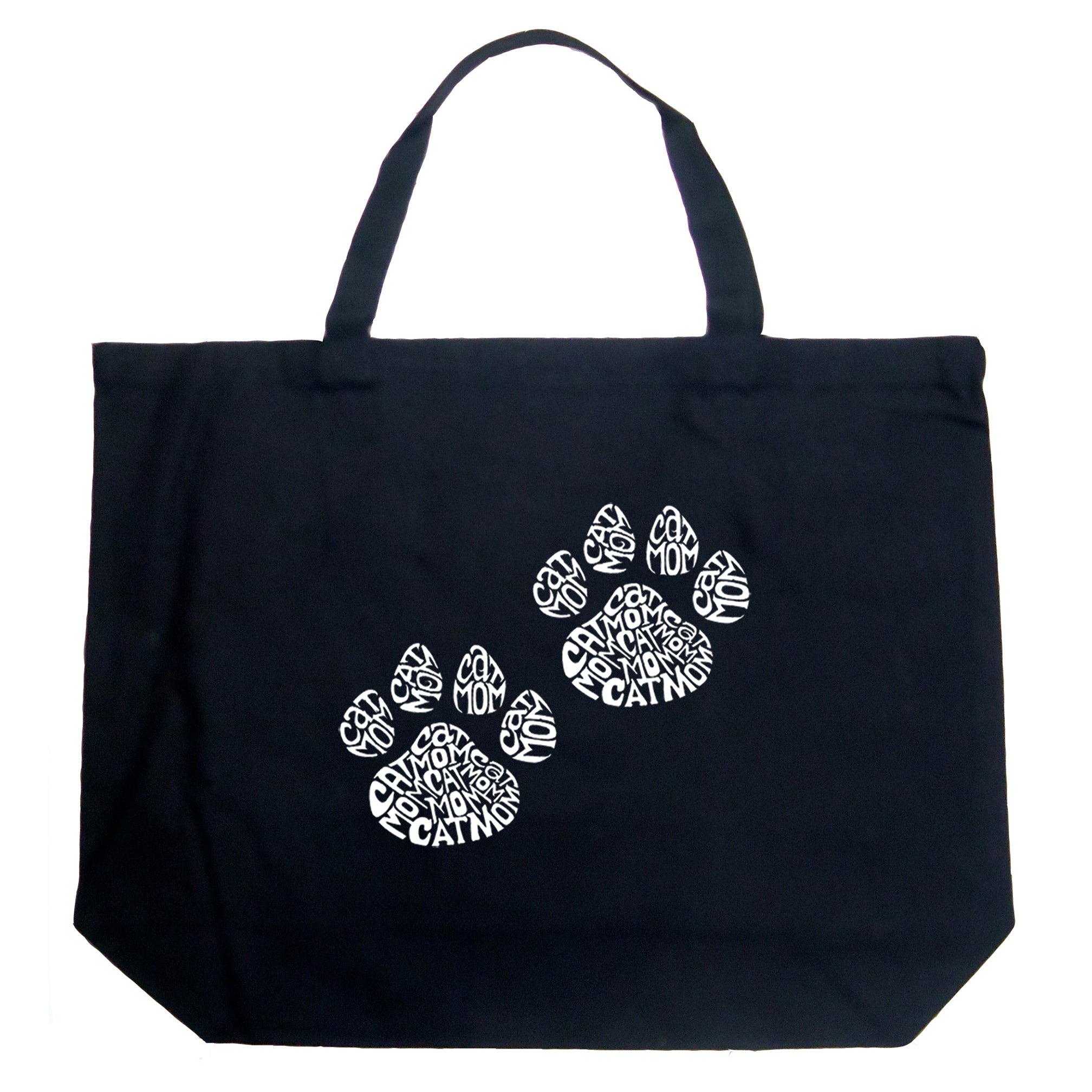 Cat Mom - Large Word Art Tote Bag、mySite、camillekostekn