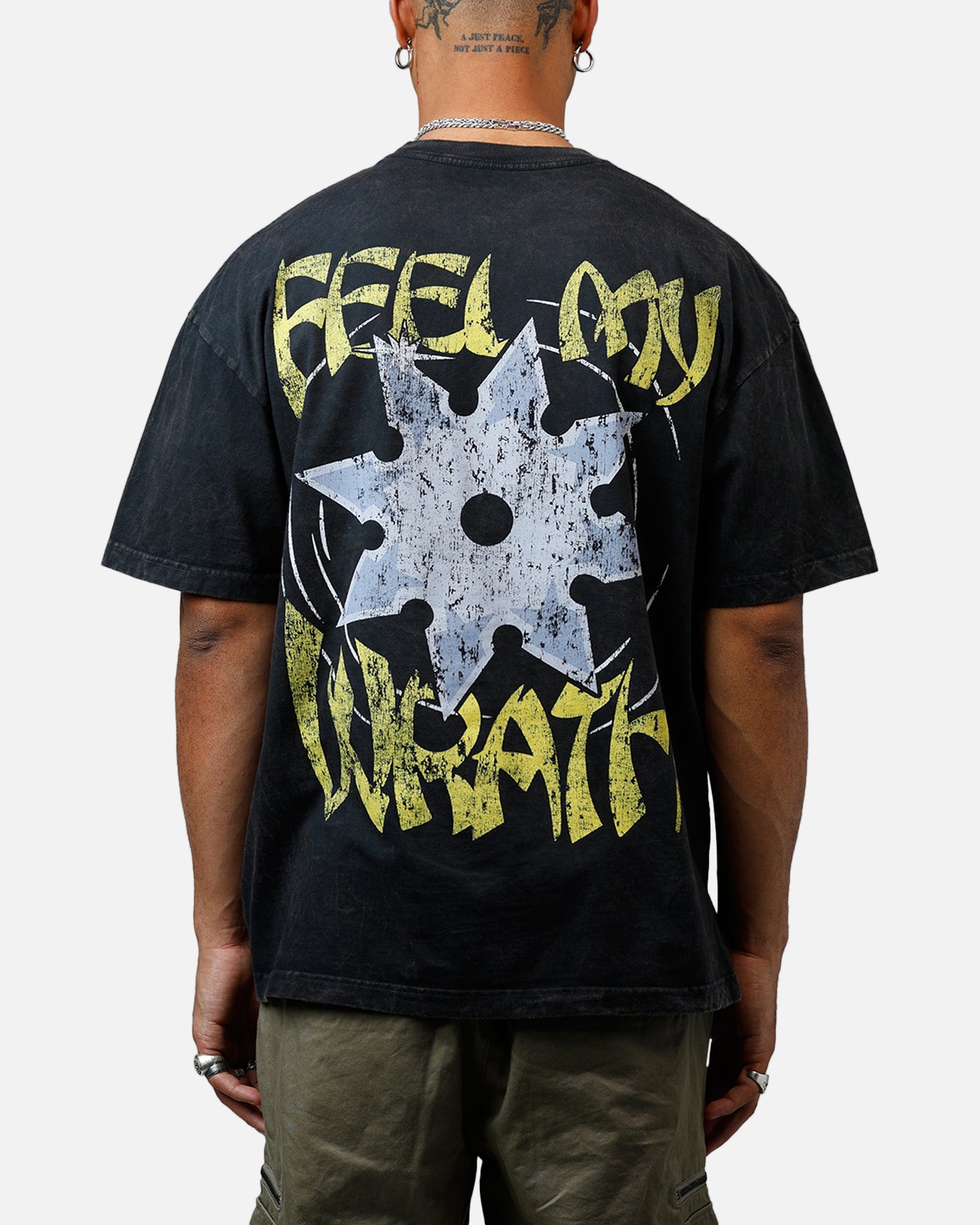 73 Studio Lets Fighting Love Heavyweight T-Shirt Black Acidwash、mySite、zt4zffjzw