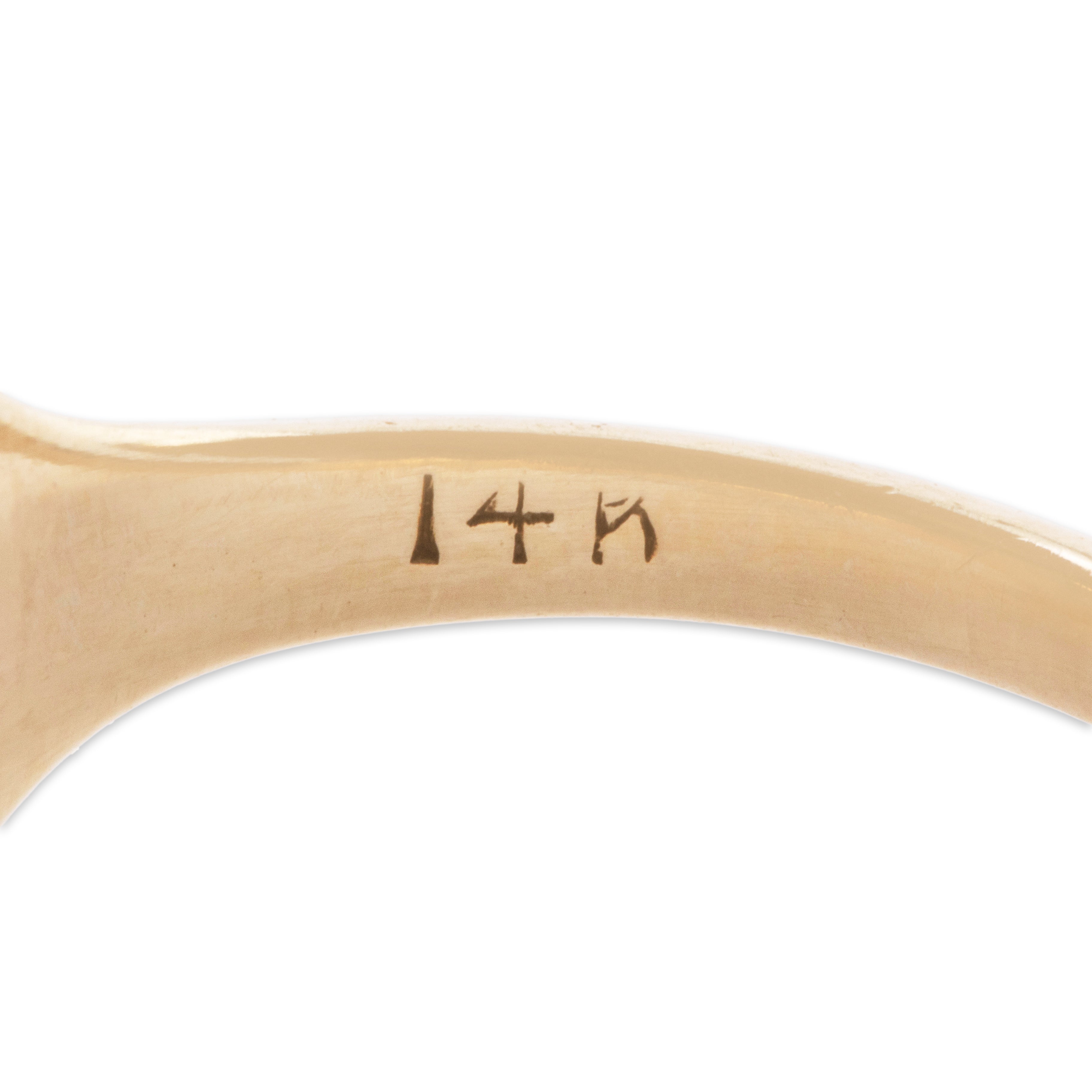 Antique 14k Yellow Gold Old Mine Diamond Buttercup Setting Ring 5.25、mySite、hinf8tx79