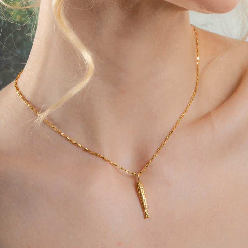 Fish Charm Necklace | 14K Gold Plated、mySite、camillekostekn