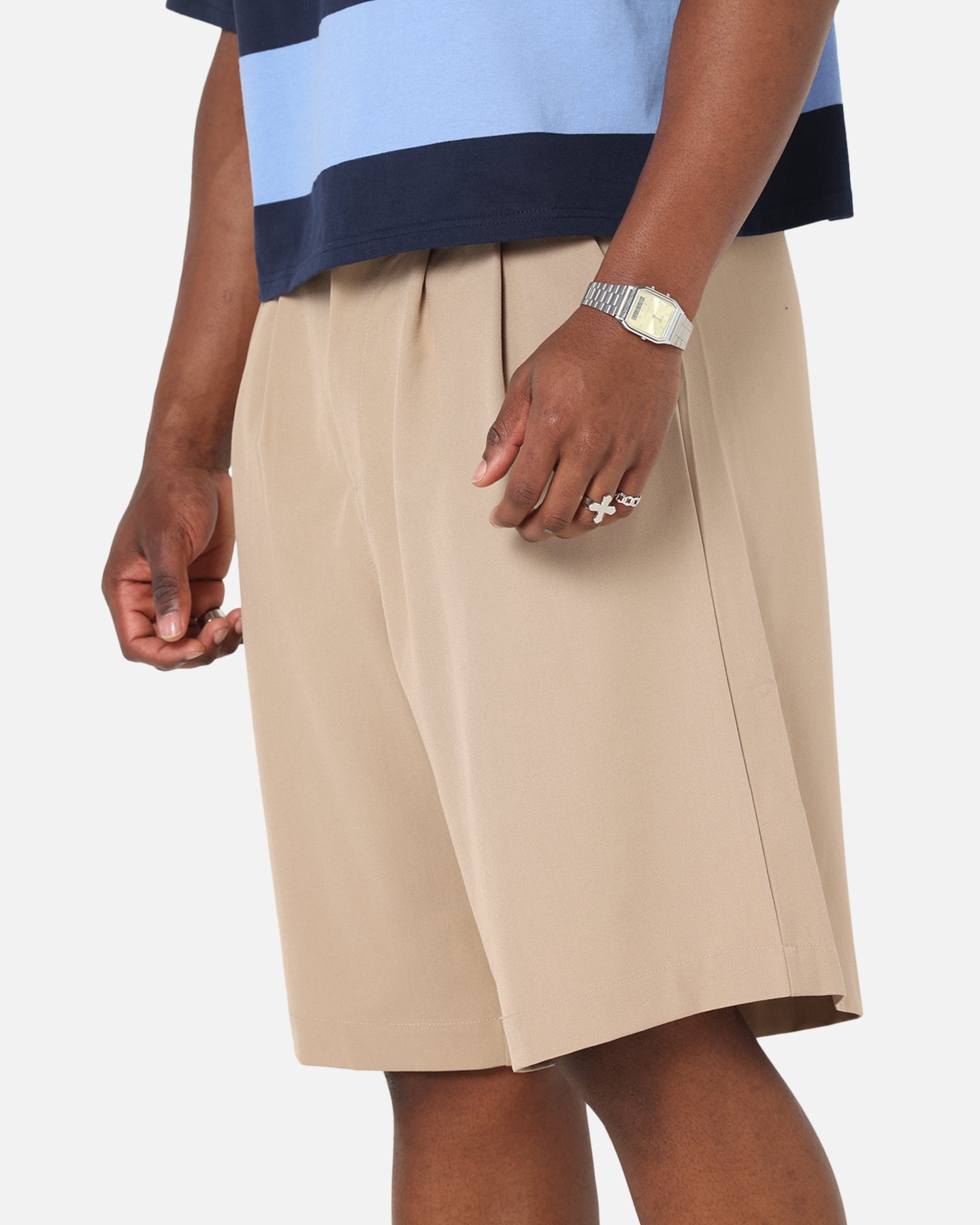 XXIII Baggy Pleated Shorts Tan、mySite、zt4zffjzw