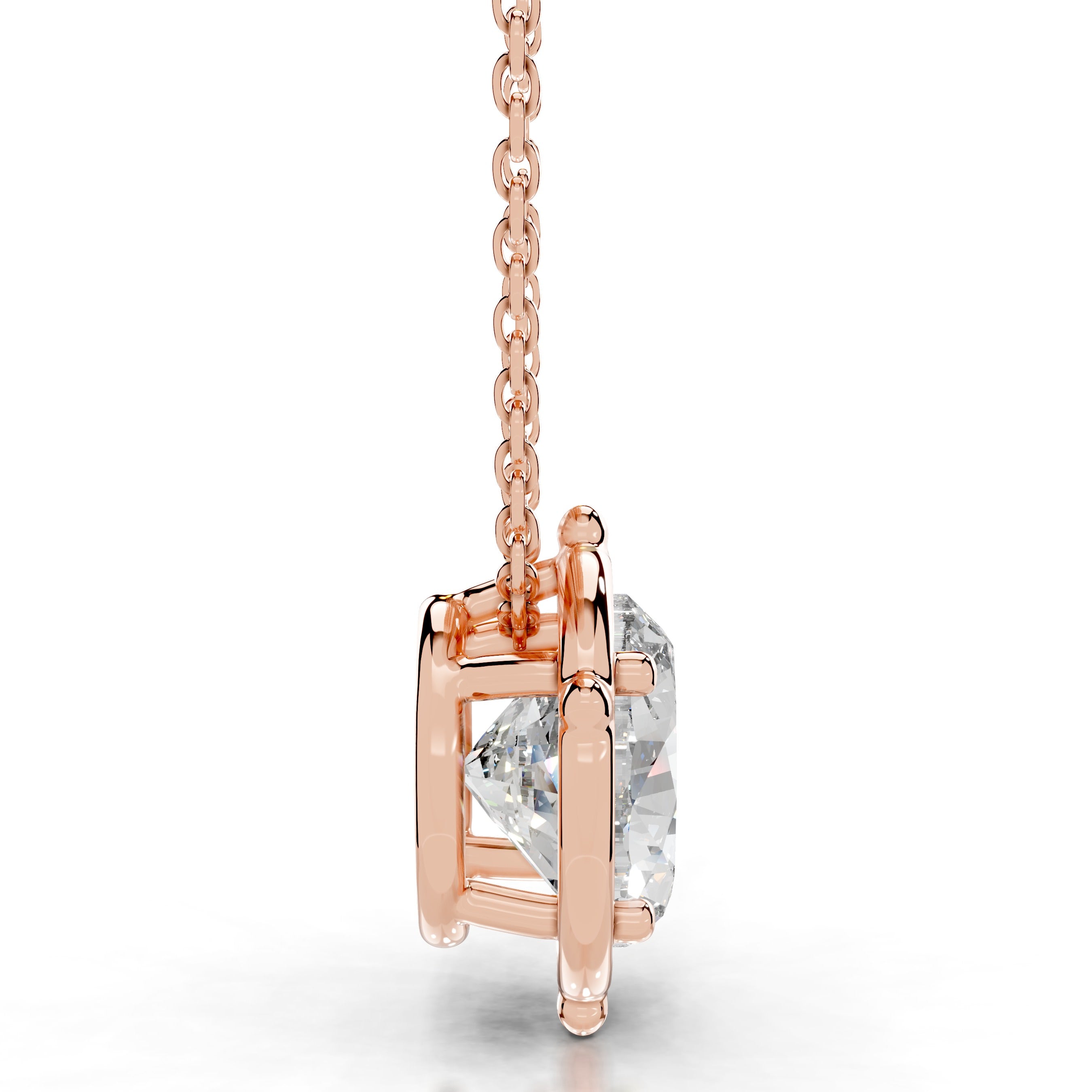 Rooted in Love Lab Grown Diamond Necklace - 14K Rose Gold、mySite、hinf8tx79