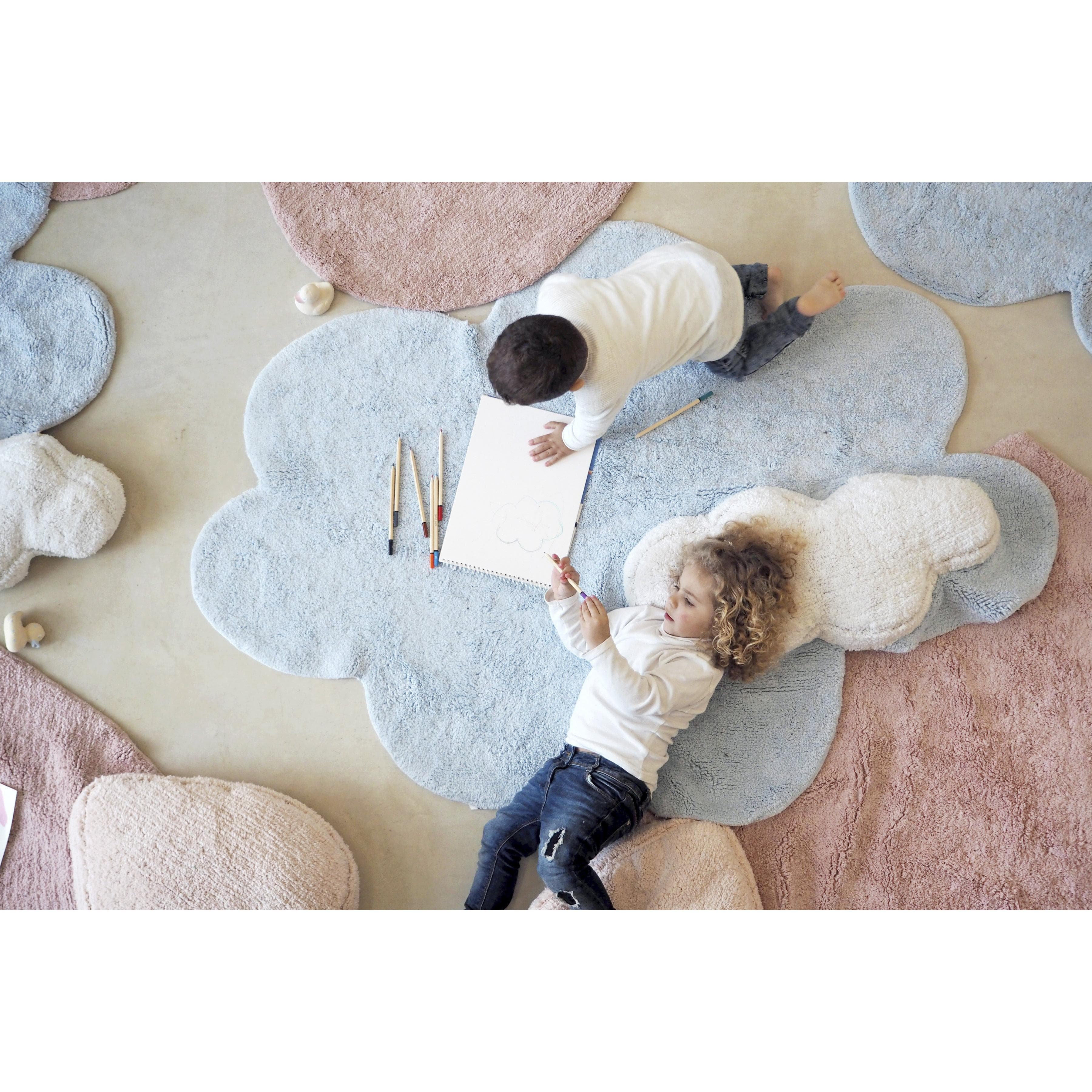 Puffy Dream Blue Machine Washable Nursery Baby Area Rug、mySite、gigharbornorthrealestate