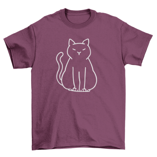 Minimalist Cat T-Shirt、mySite、camillekostekn