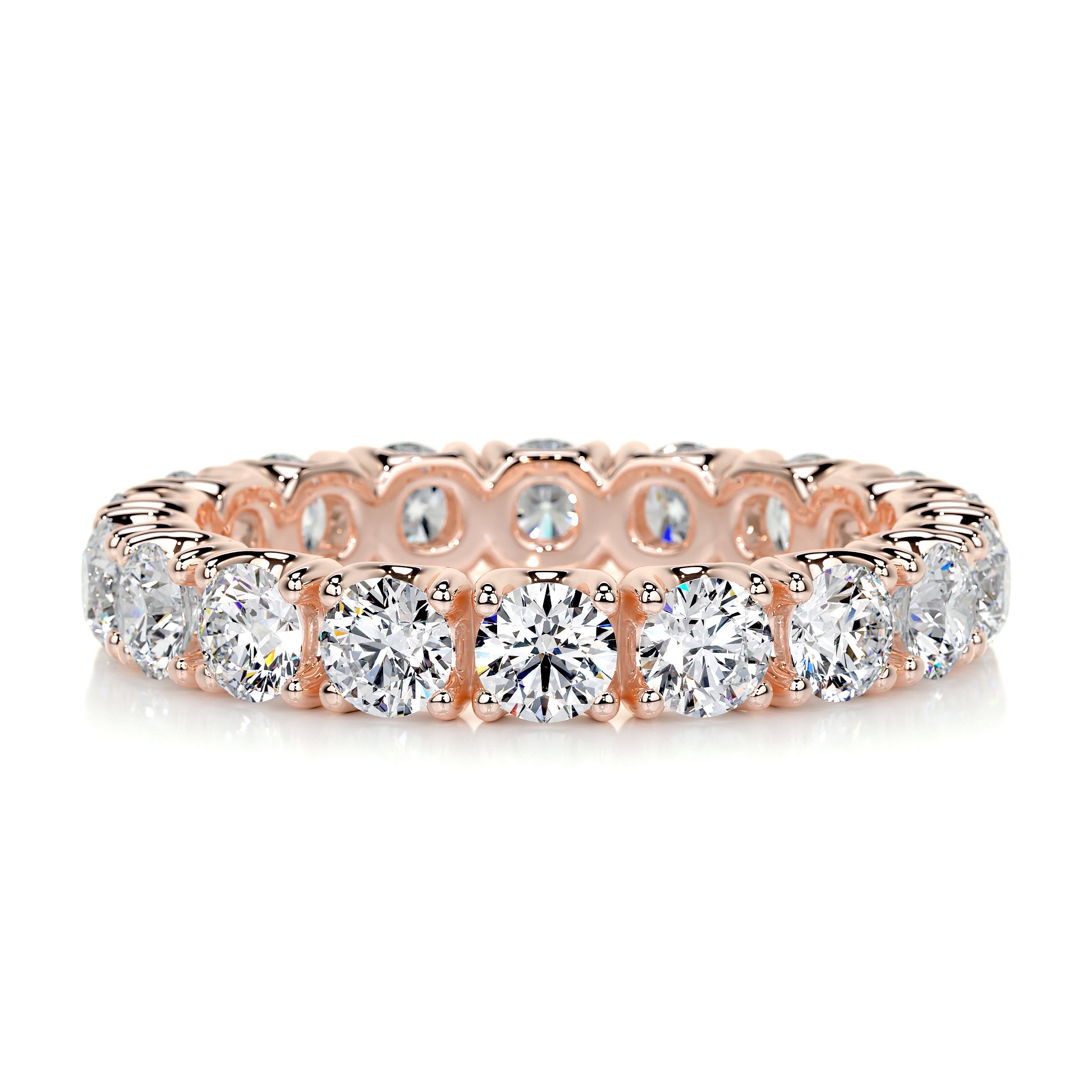 Trinity Eternity Wedding Ring (2.4 Carat) -14K Rose Gold、mySite、hinf8tx79