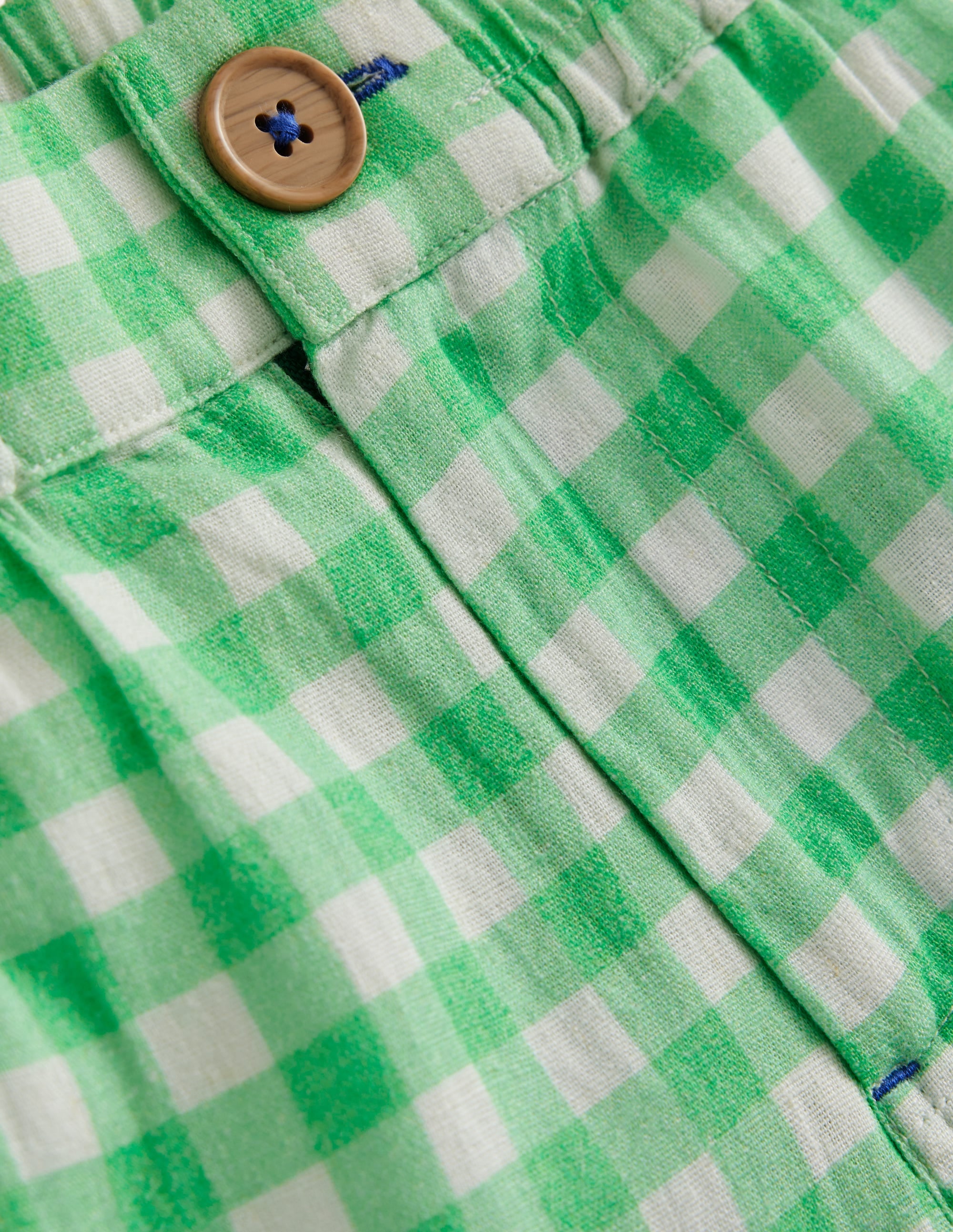  Smart Roll Up Shorts-Pea Green Gingham、mySite、ashleygrahame