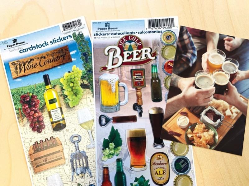 Scrapbook Stickers - Beer and Wine Value Pack、mySite、ghnorth