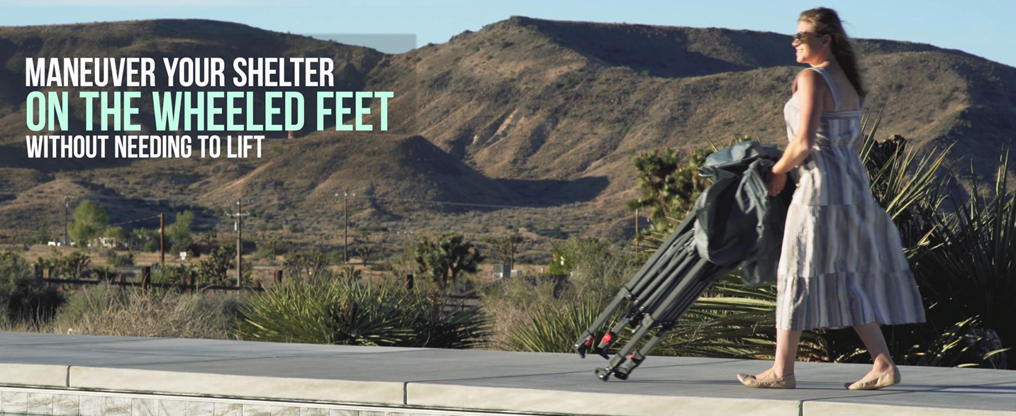 wheel feet,camping;shade,beach,screen,shelter,party,portable,sun,sidewalls,patio,backyard,sports