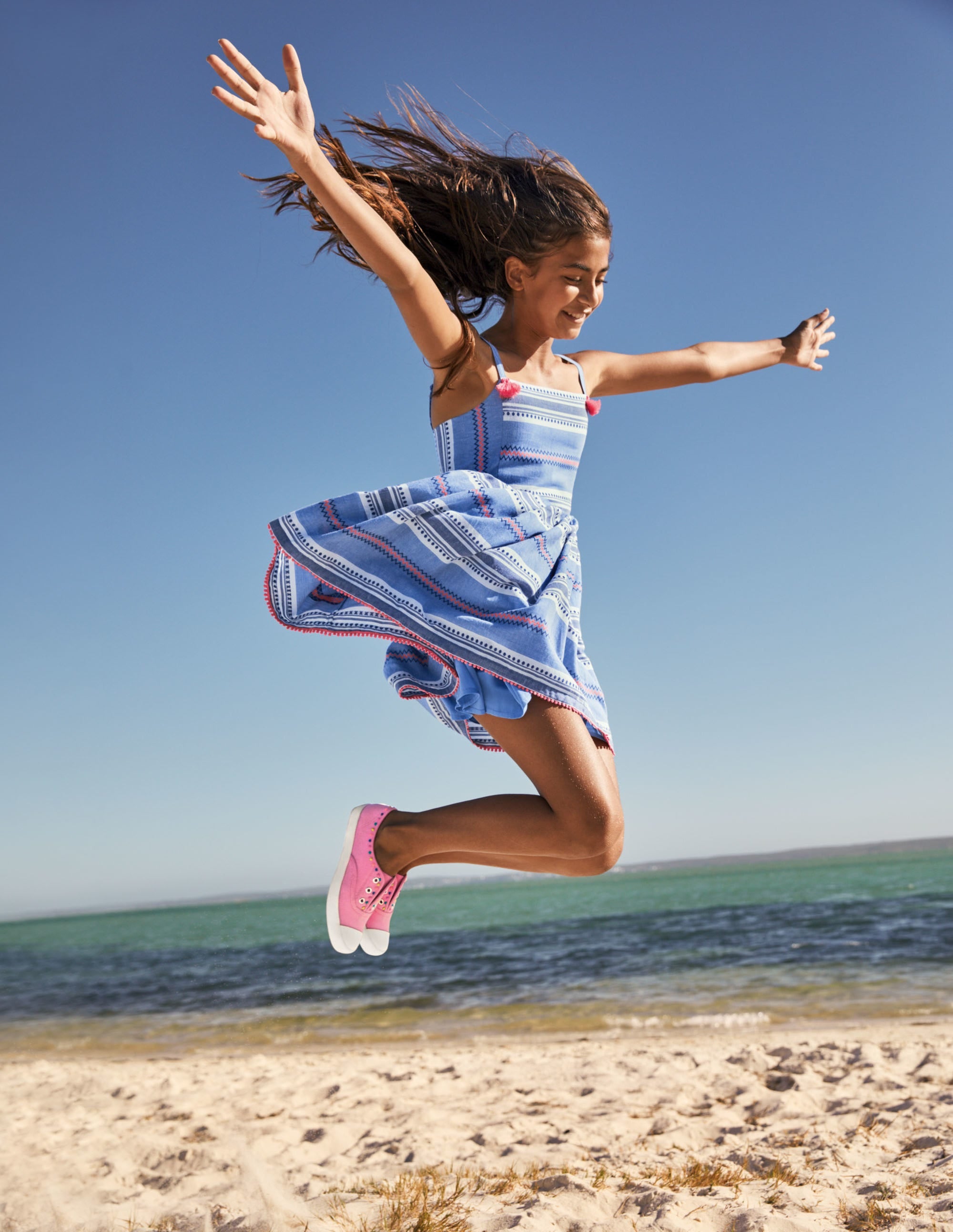  Stripe Tassel Sun Dress-Starboard Blue/Pink Sunset、mySite、ashleygrahame