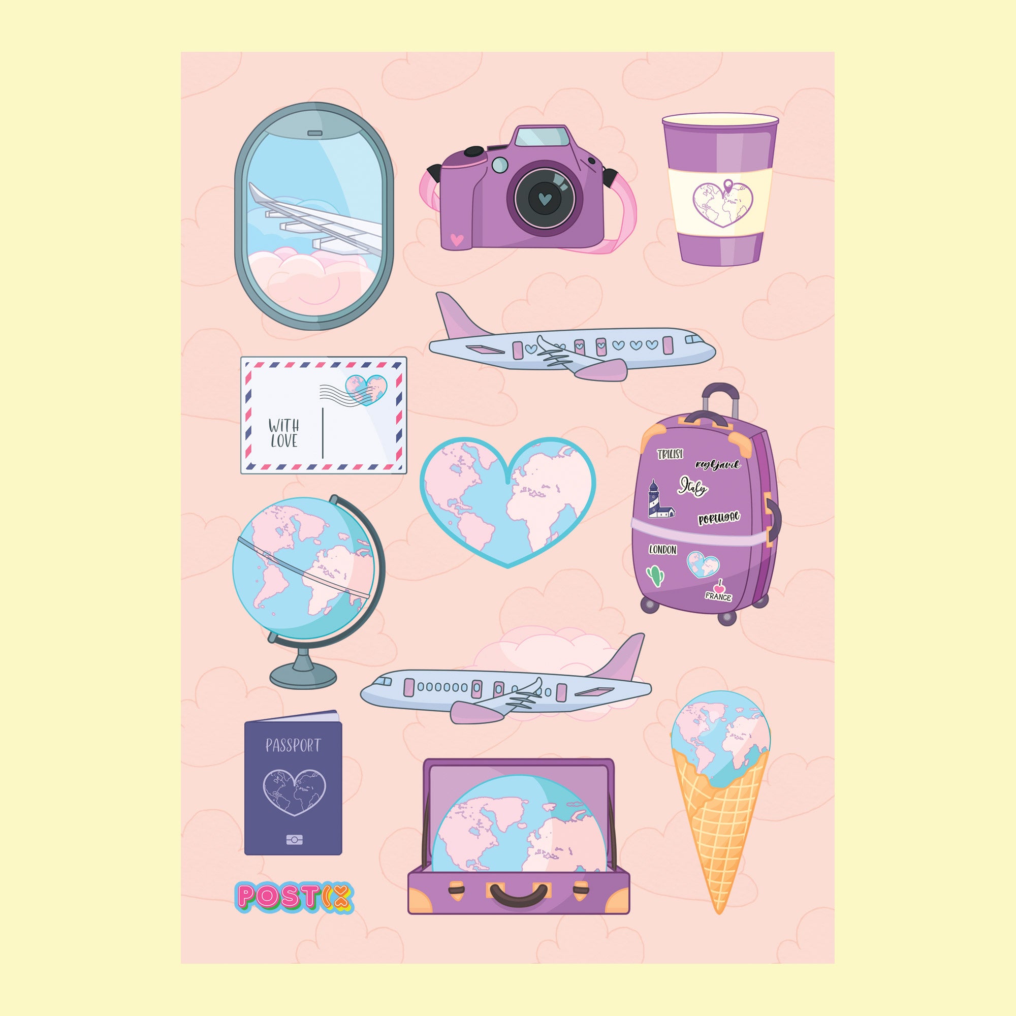  Wunderlust Sticker Sheet、mySite、ghnorth