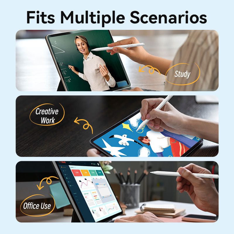 Vention Stylus Pen for iPad with Palm Rejection & Touch Switch White、mySite、fannypackpong