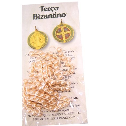  St. Benedict Byzantine Rosary (41cm or 16.1) - made with Synthetic pearl bea...、mySite、elrpsem3k