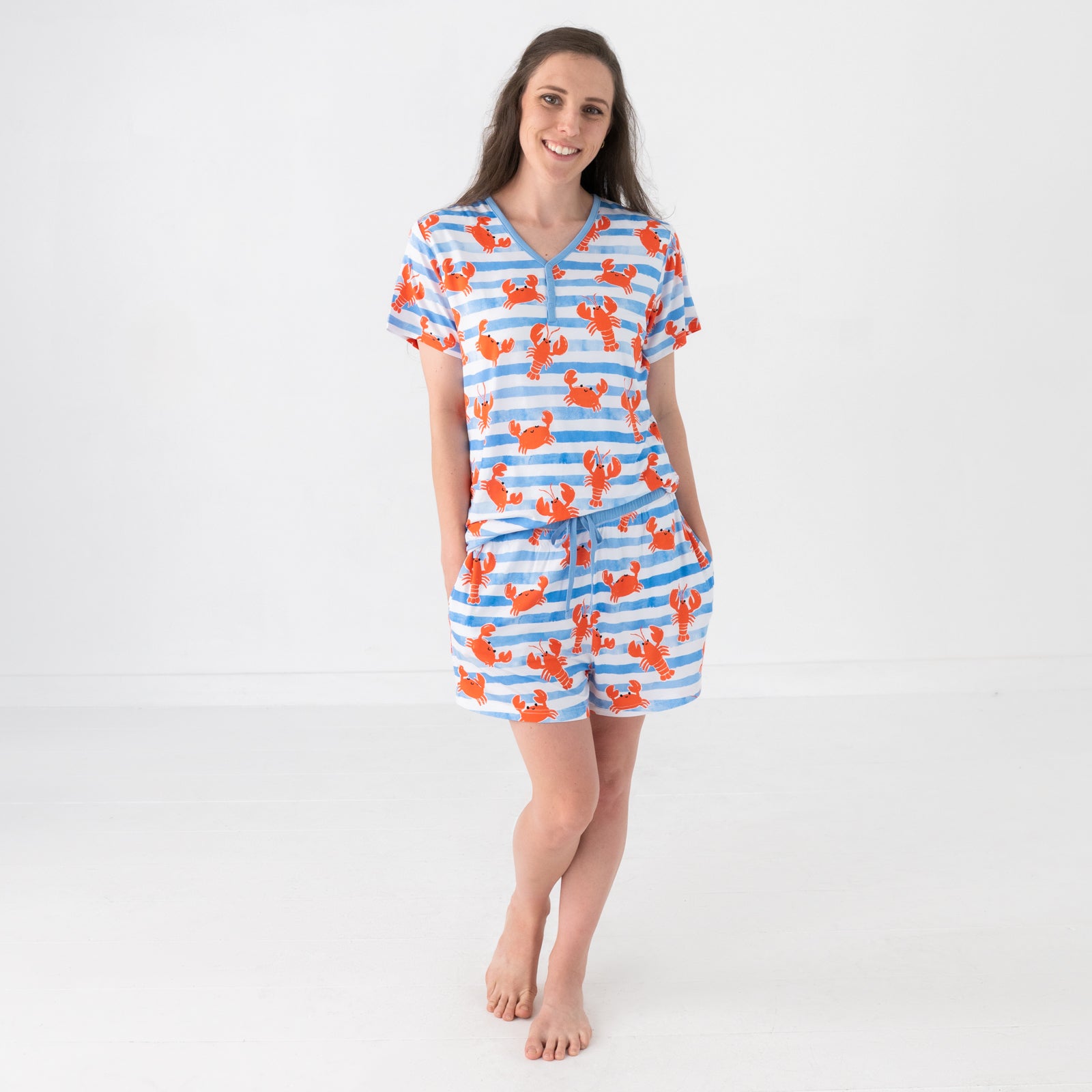 Crustacean Crew Women's Pajama Shorts、mySite、g9winljtr