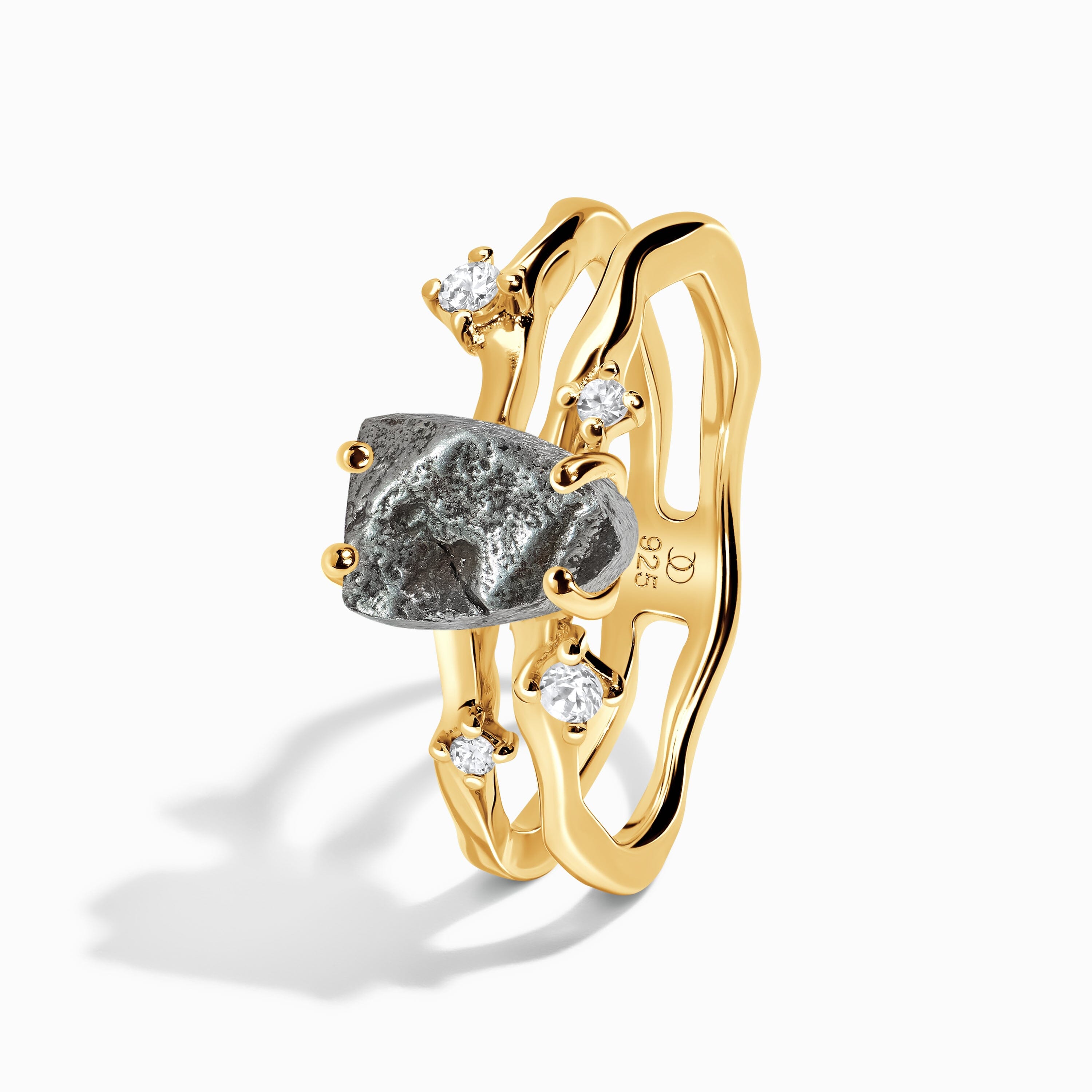 Raw Crystal Ring - Flow Meteorite、mySite、hinf8tx79