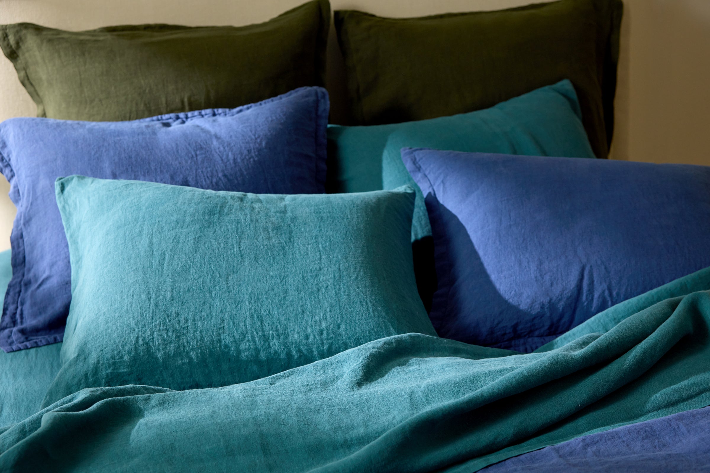  Linen Sheet Set - Peacock F/Q、mySite、sugarbowlscore