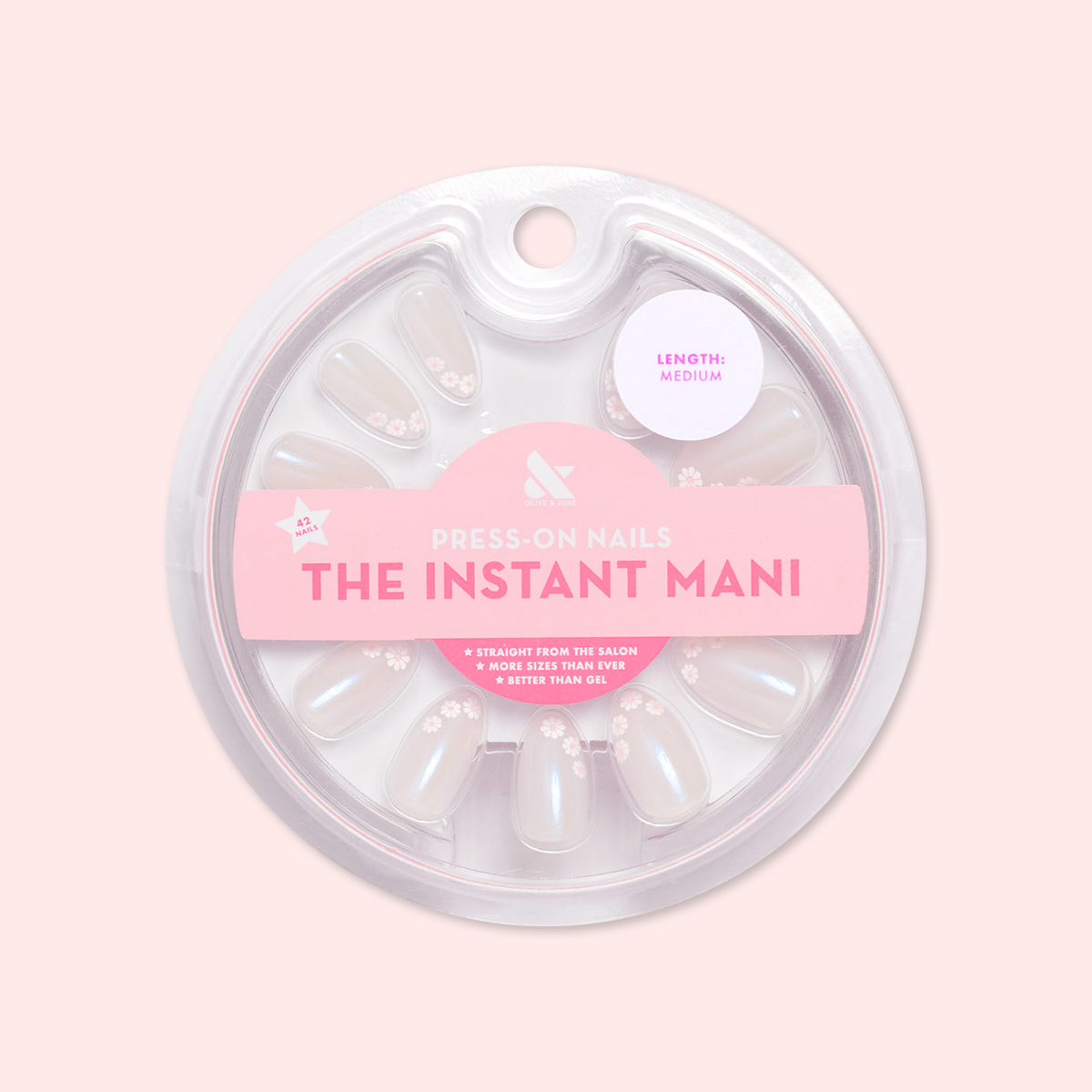 Daisy French - Press-On | Medium | Almond、mySite、solidvoid