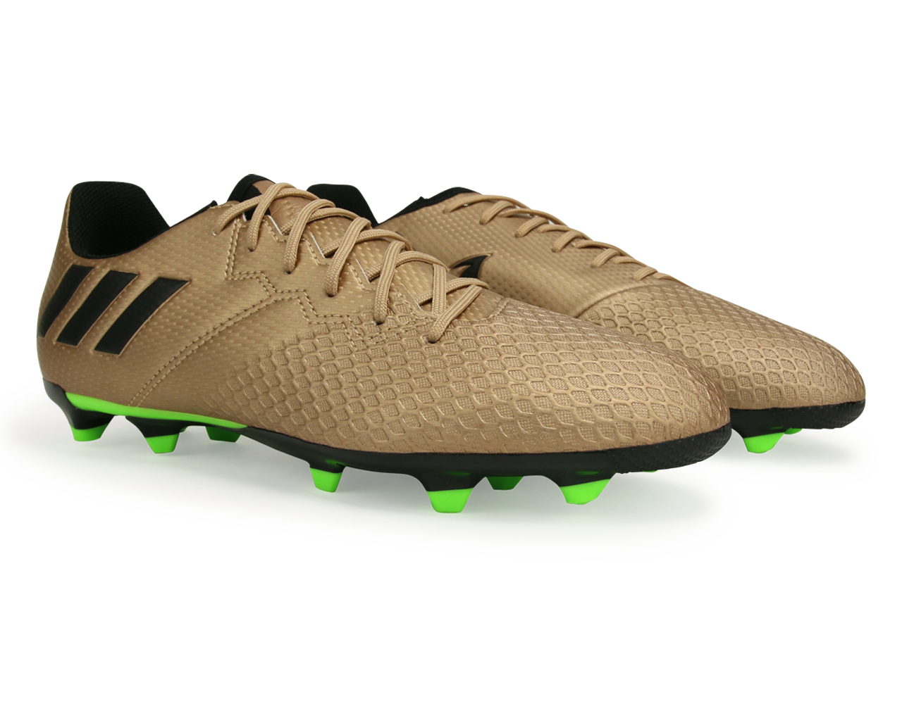 adidas Kids Messi 16.3 FG Copper Metallic/Core Black/Solar Green、mySite、noshort