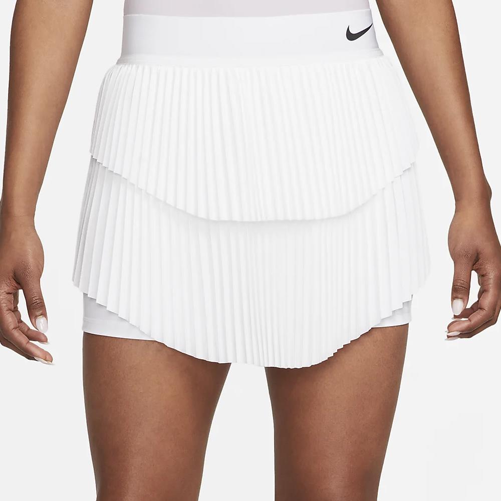 Nike Women's Slam Pleated Skirt - White/Black