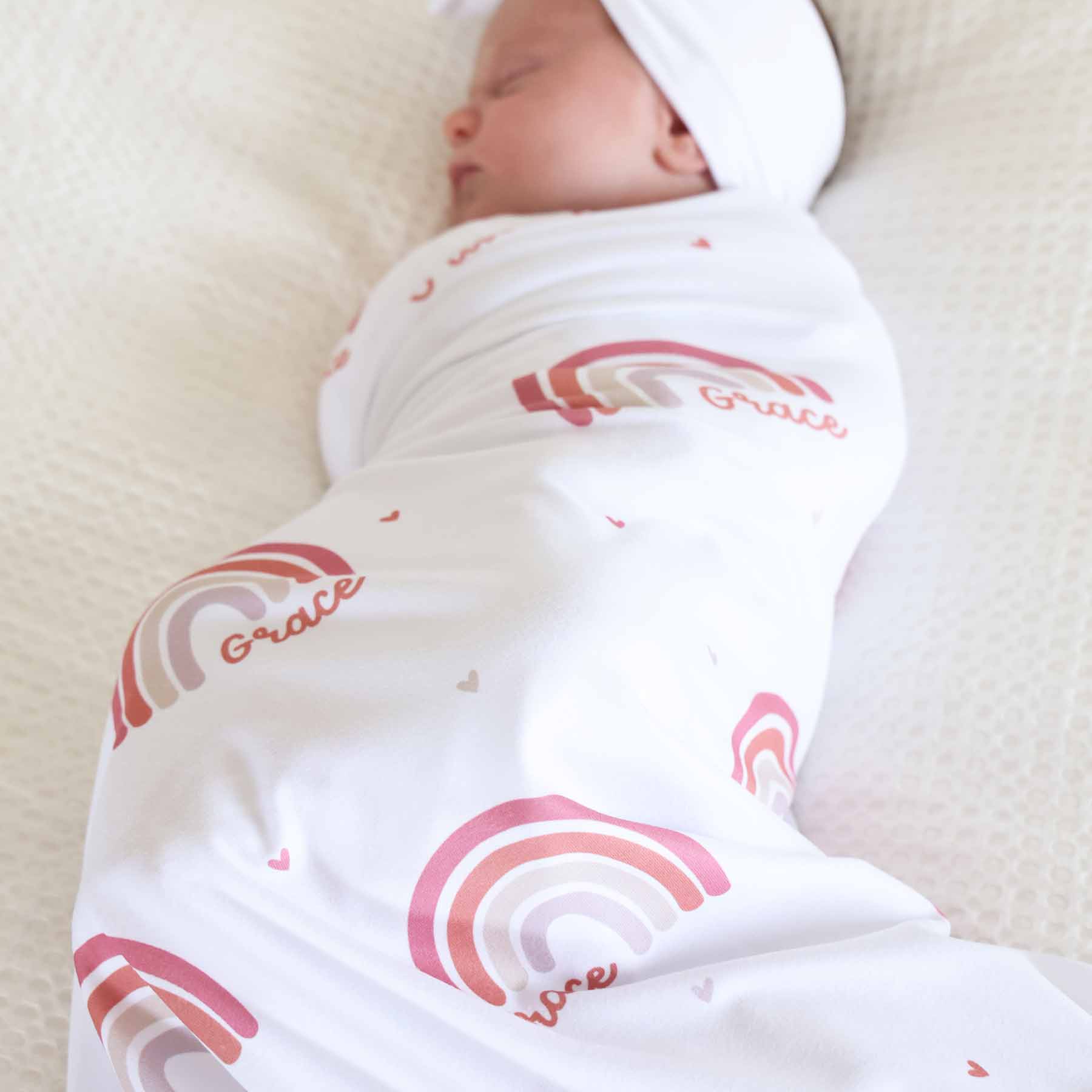  Girlie Rainbow Personalized Baby Name Swaddle、mySite、layawaytickets