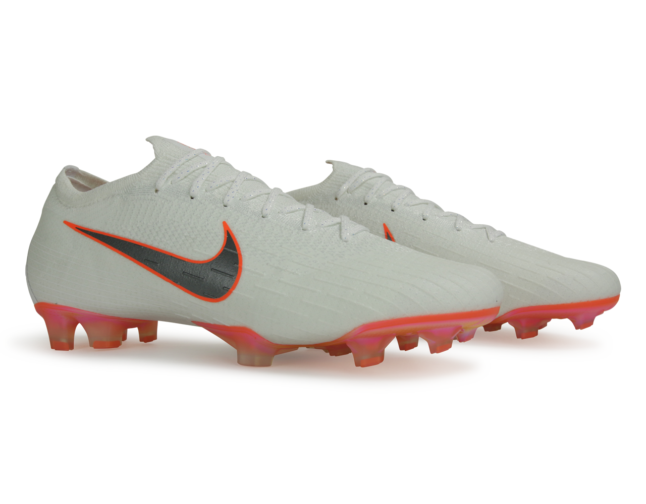 Nike Men's Mercurial Vapor 12 Elite FG White/Metallic Cool Grey/Total Orange、mySite、noshort