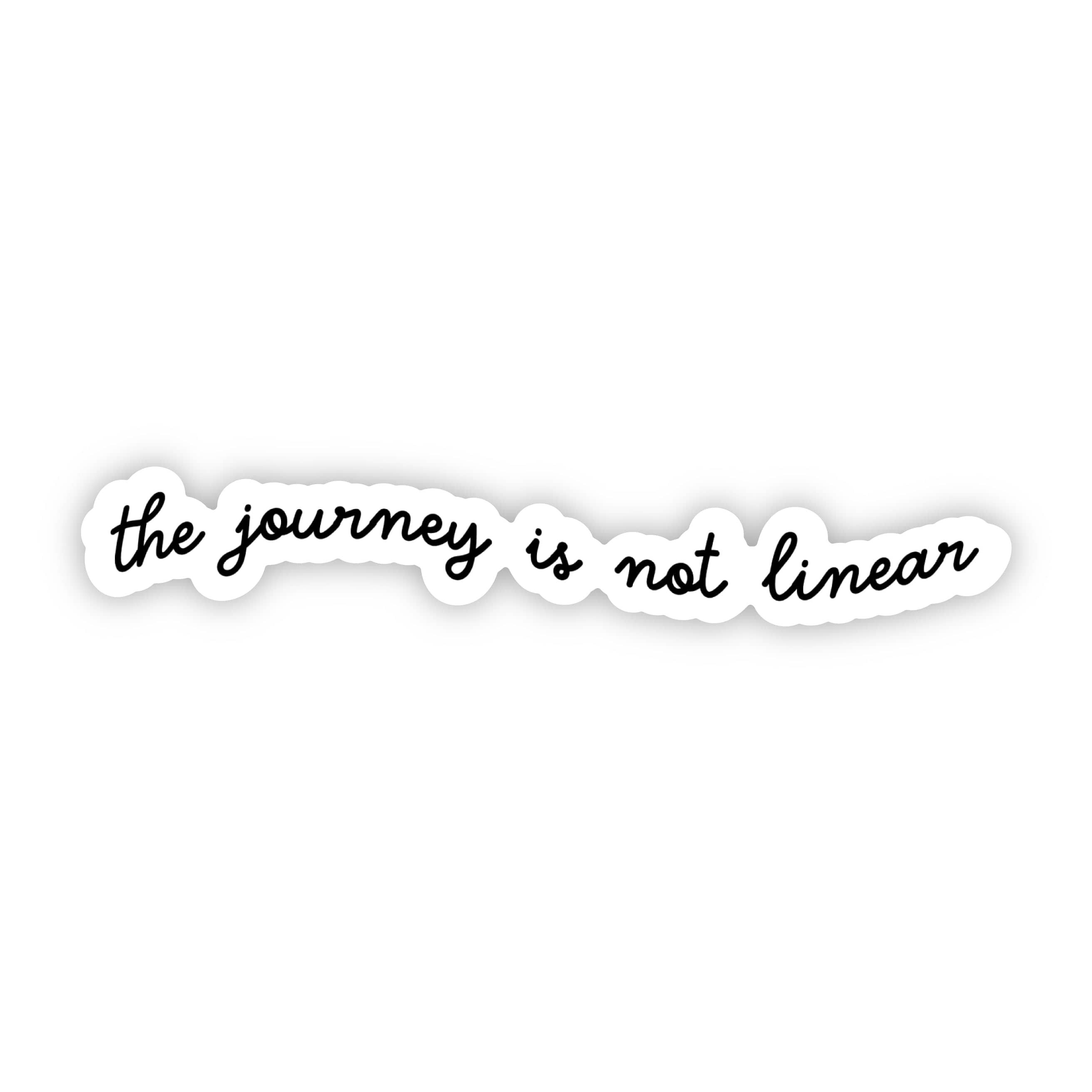  The journey is not linear cursive sticker、mySite、elrpsem3k