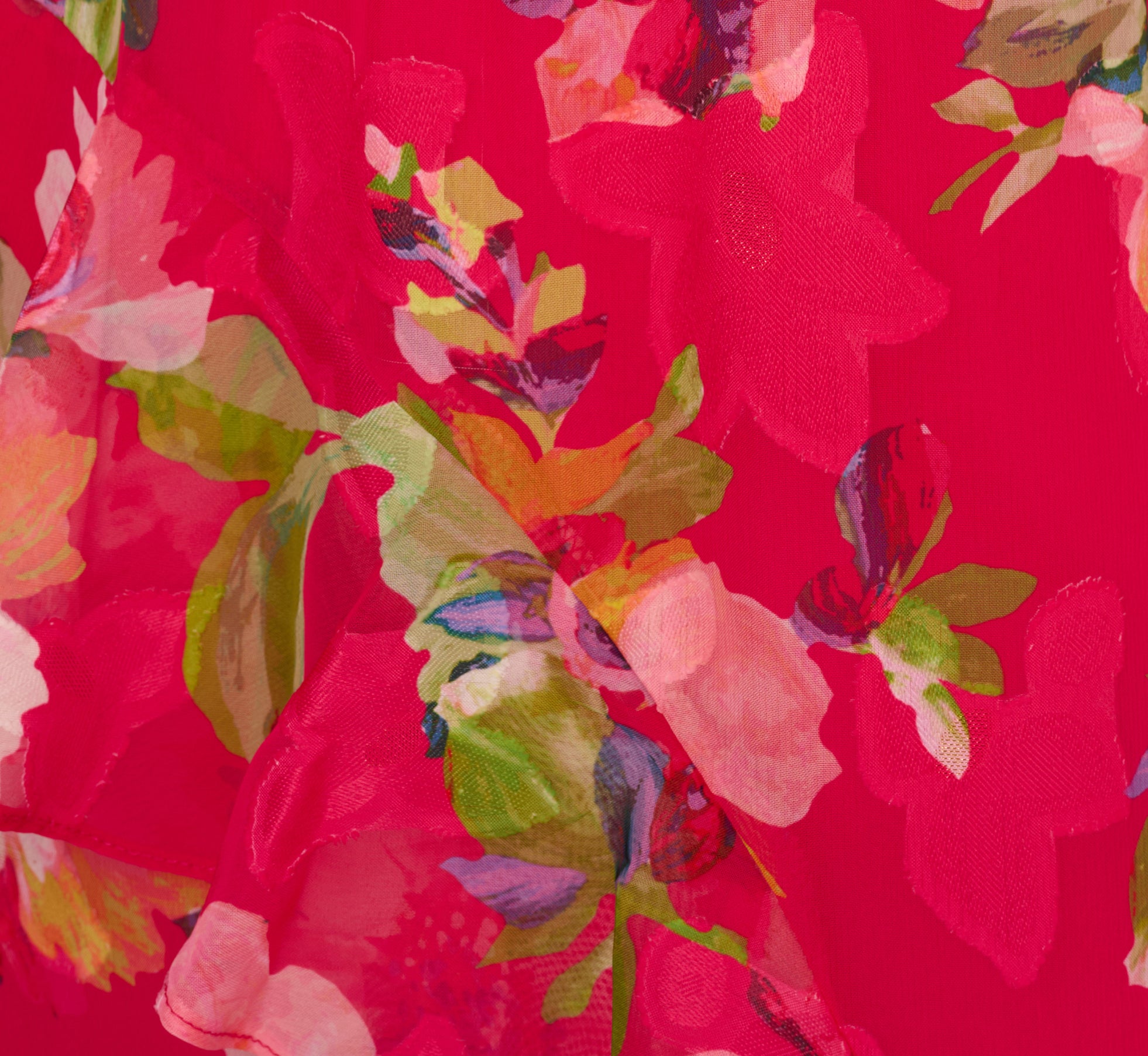 Floral Chiffon Keyhole Halter Maxi Dress In Pink Multi、mySite、solidvoid