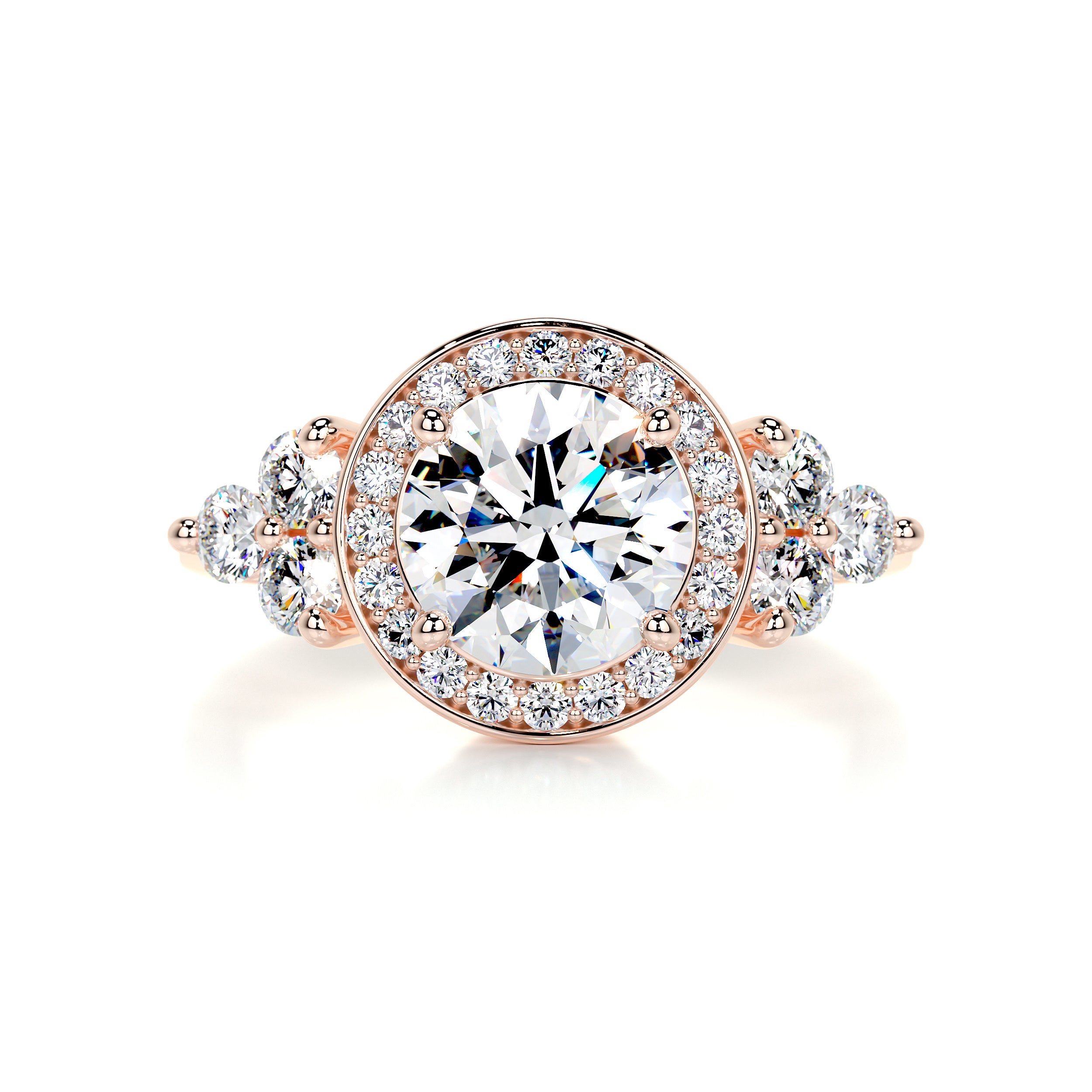 Ivy Moissanite & Diamond Ring -14K Rose Gold、mySite、hinf8tx79