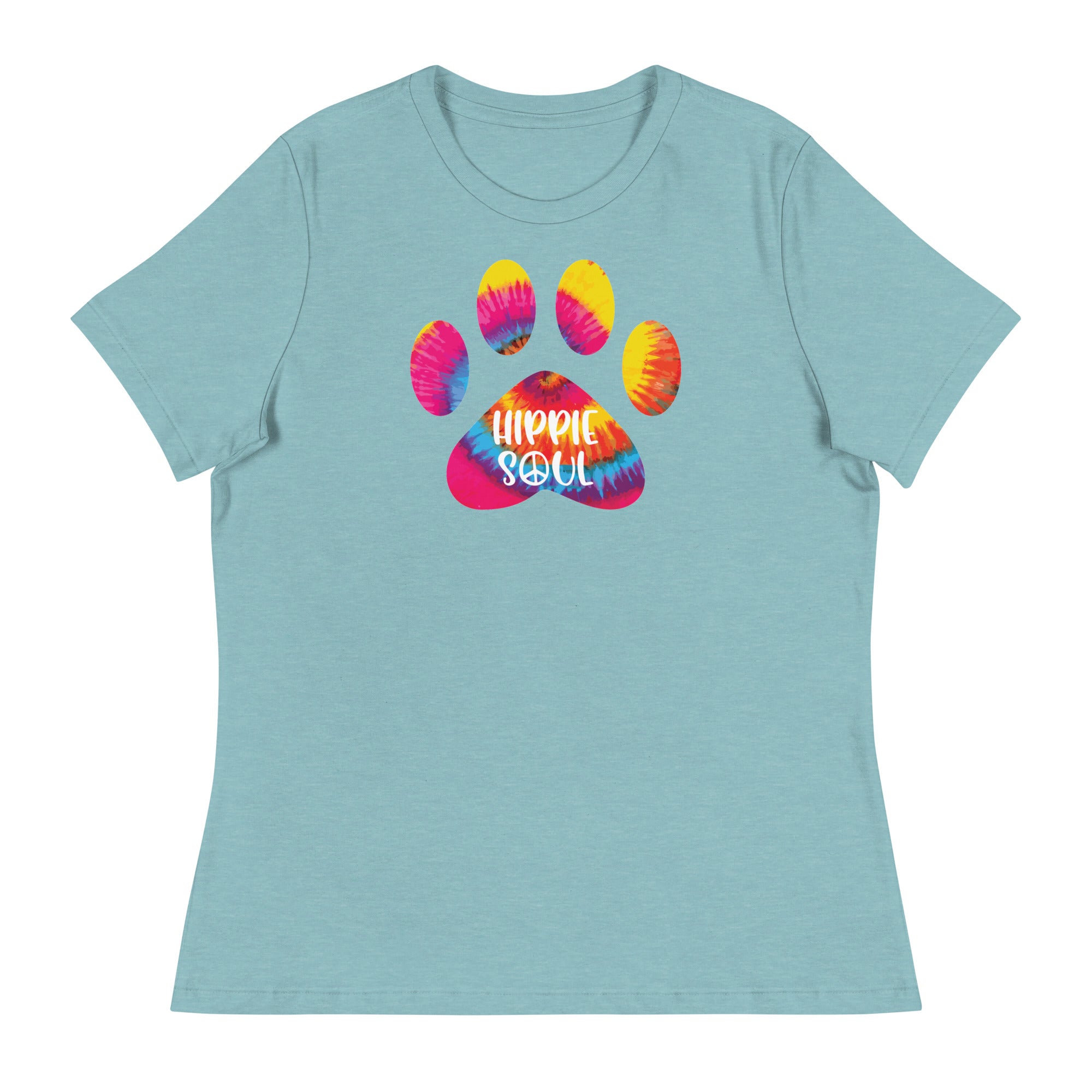 Hippie Soul Paw Print Women's Relaxed T-Shirt、mySite、camillekostekn