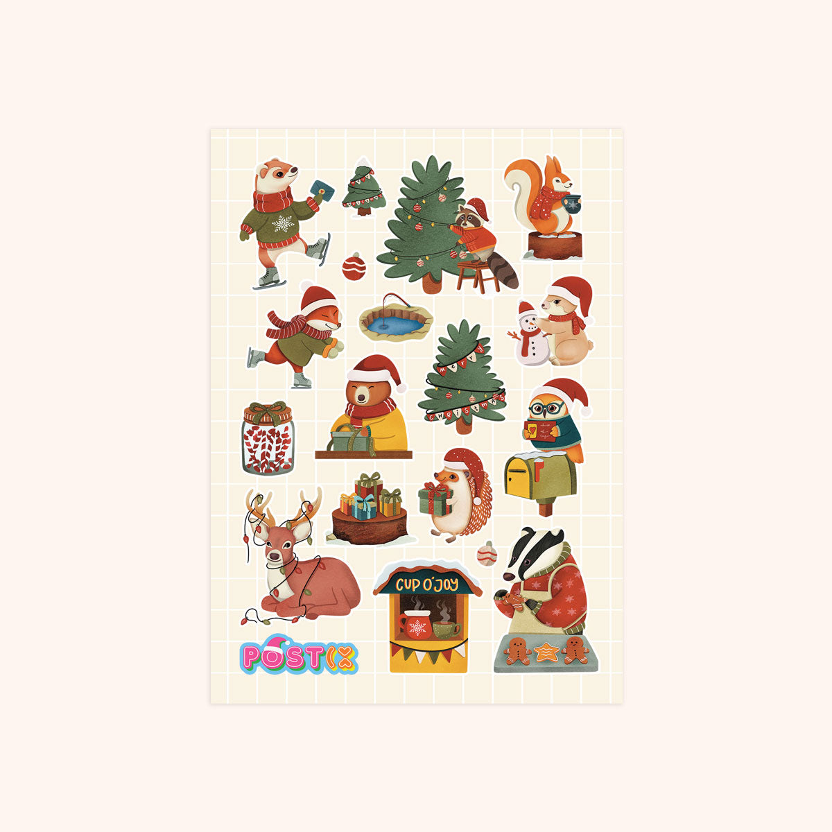  Furry Festive Friends Sticker Sheet、mySite、ghnorth