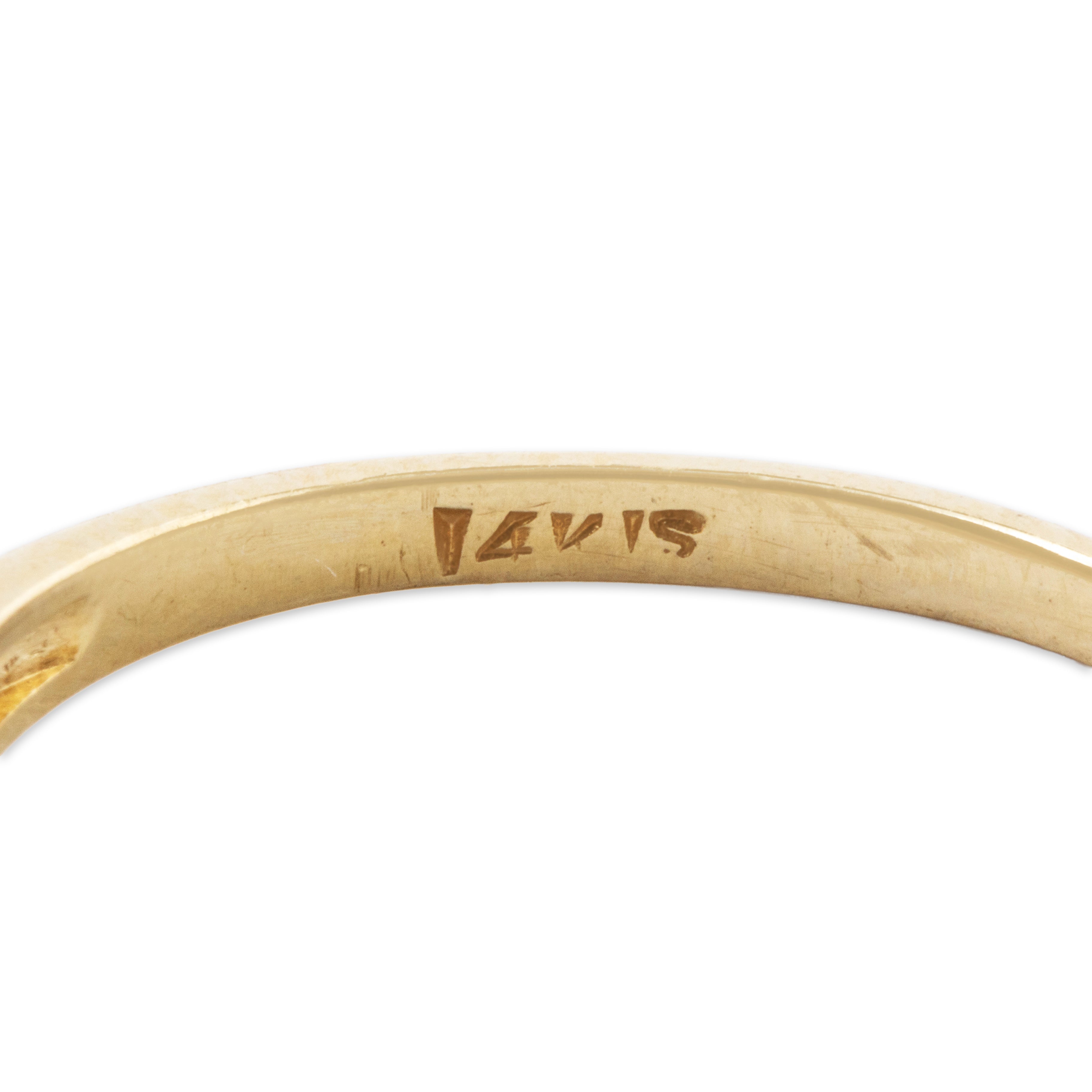 Vintage 14k Yellow & White Gold Diamond Wave of Light Ring 6、mySite、hinf8tx79