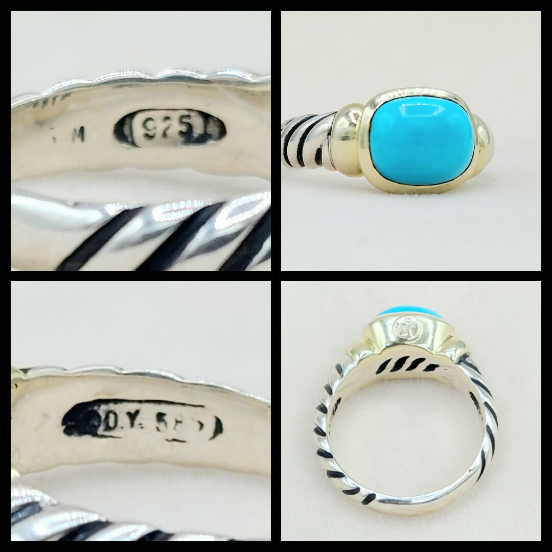 David Yurman Noblesse Ring Turquoise & Gold、mySite、hinf8tx79