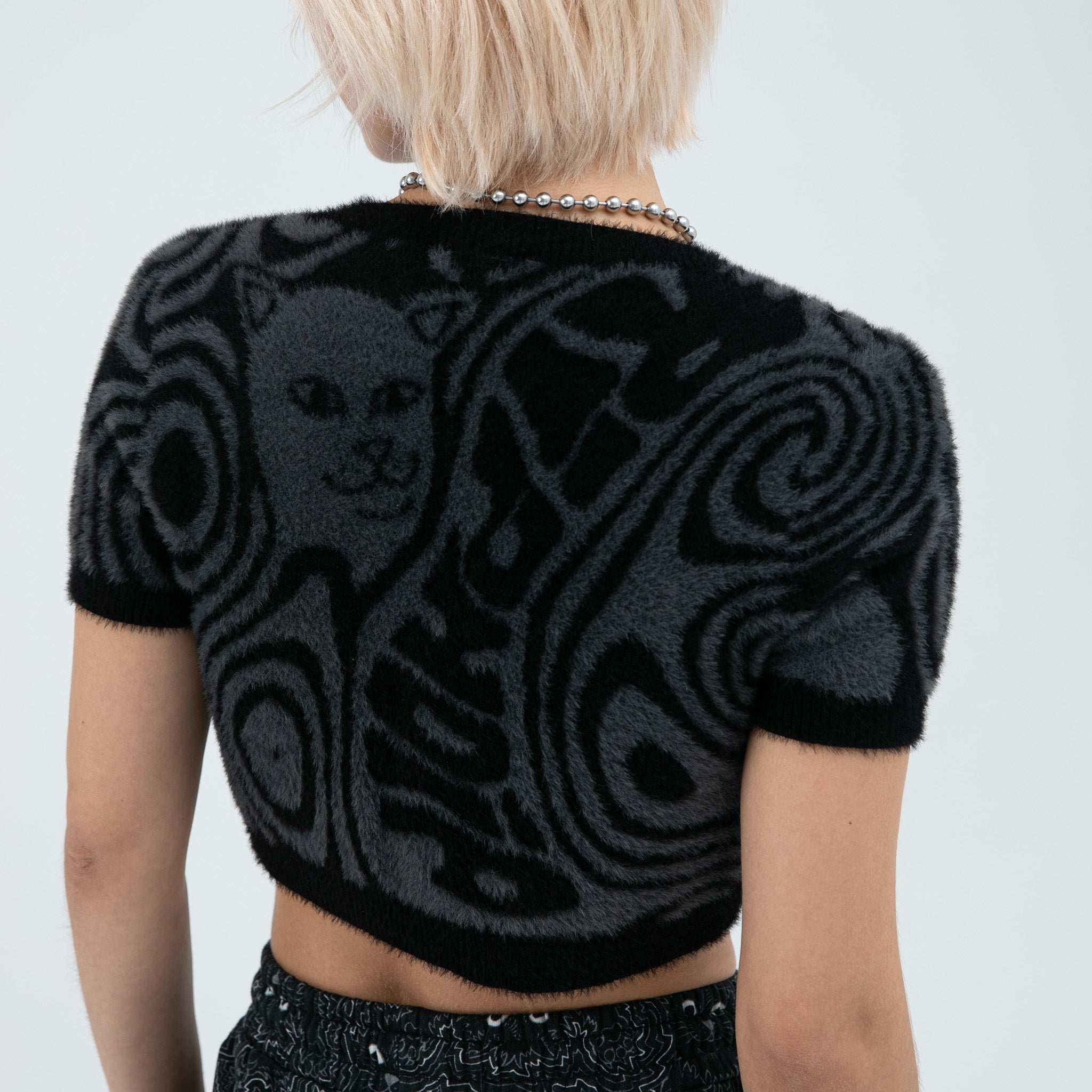  Hypnotic Open Front Crop Top (Black)、mySite、merchandisen